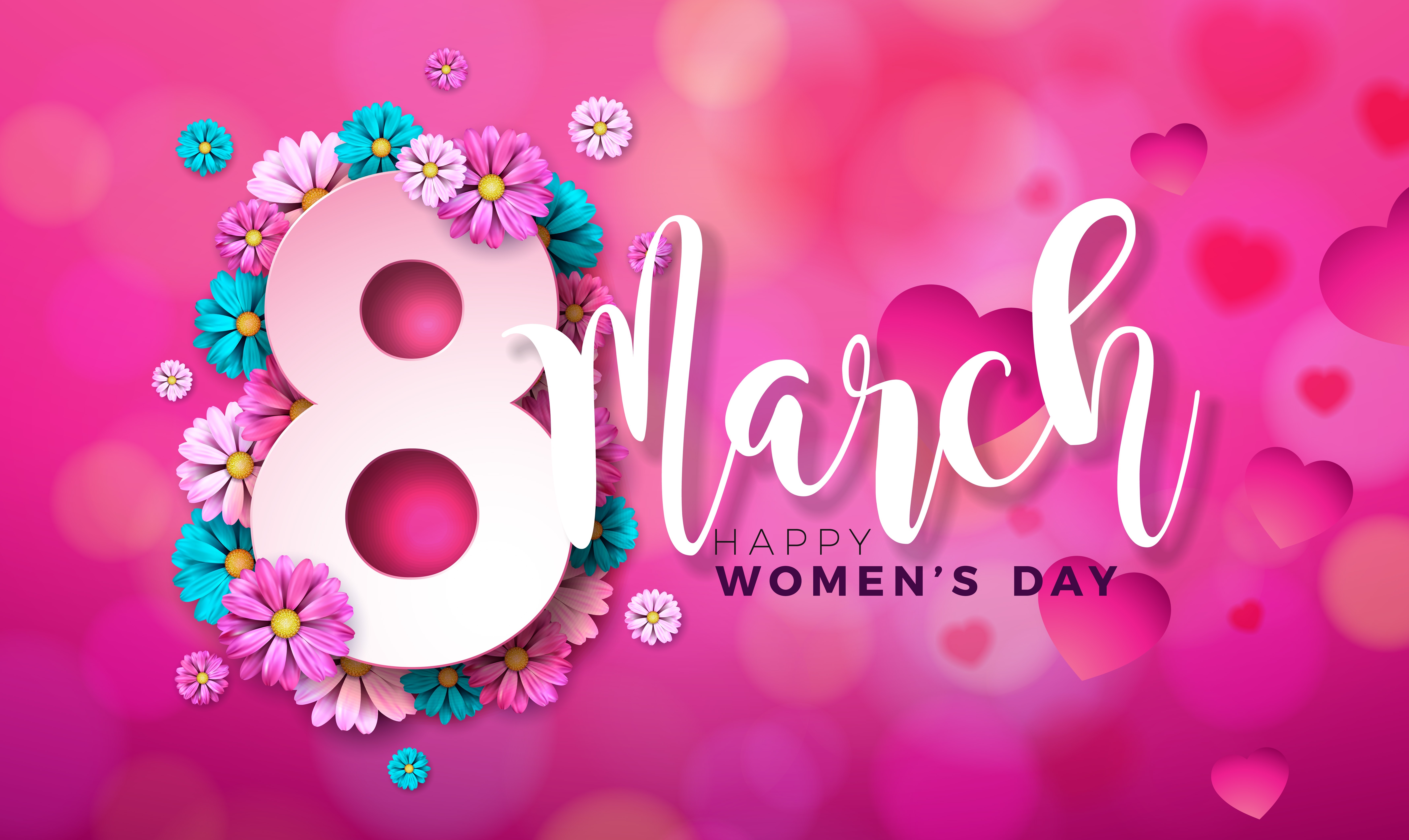 Happy Women's Day March 8 HD Wallpaper