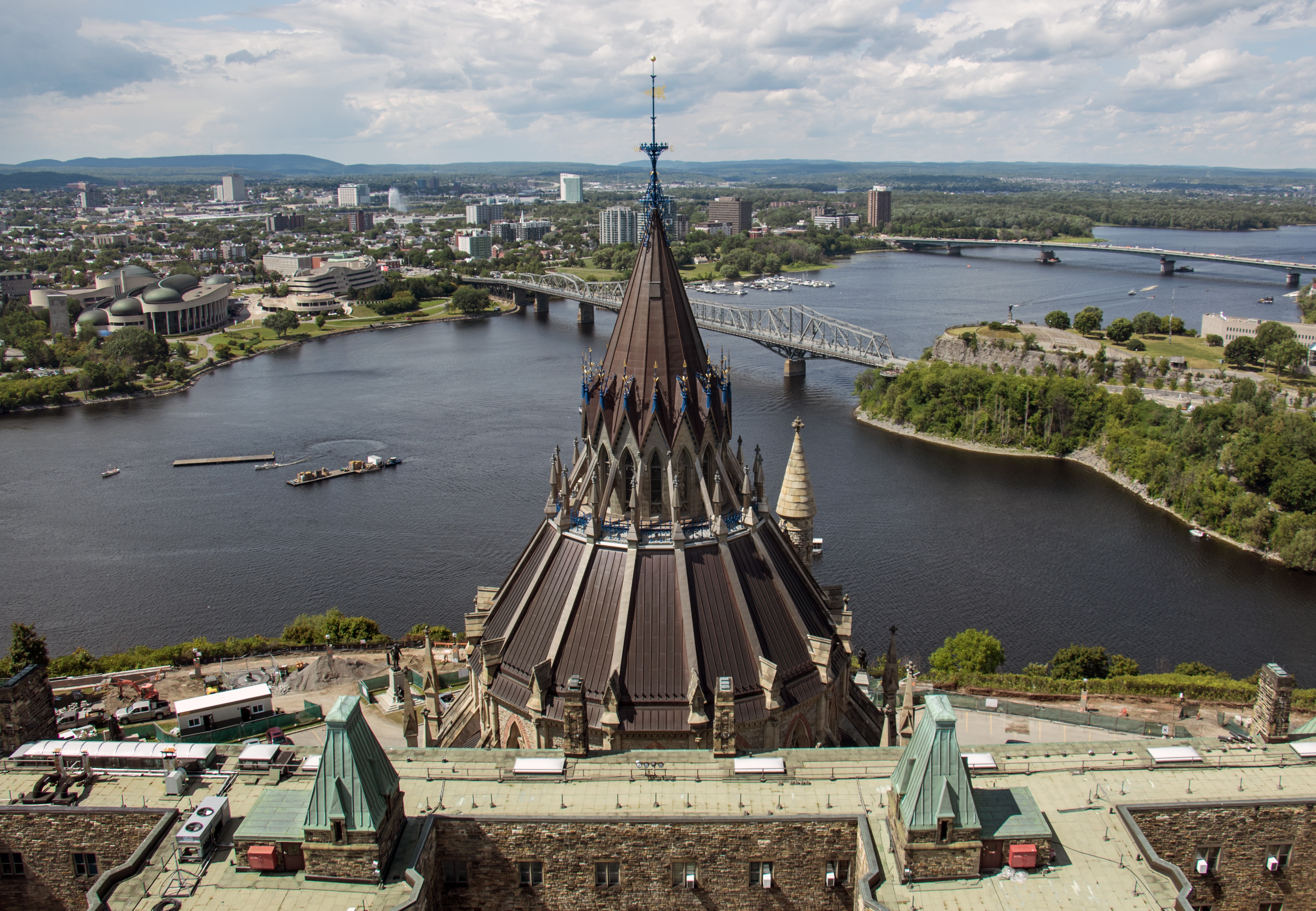 Parliament Hill, Ottawa, Canada, Rivers, Bridges, From Above HD Wallpaper