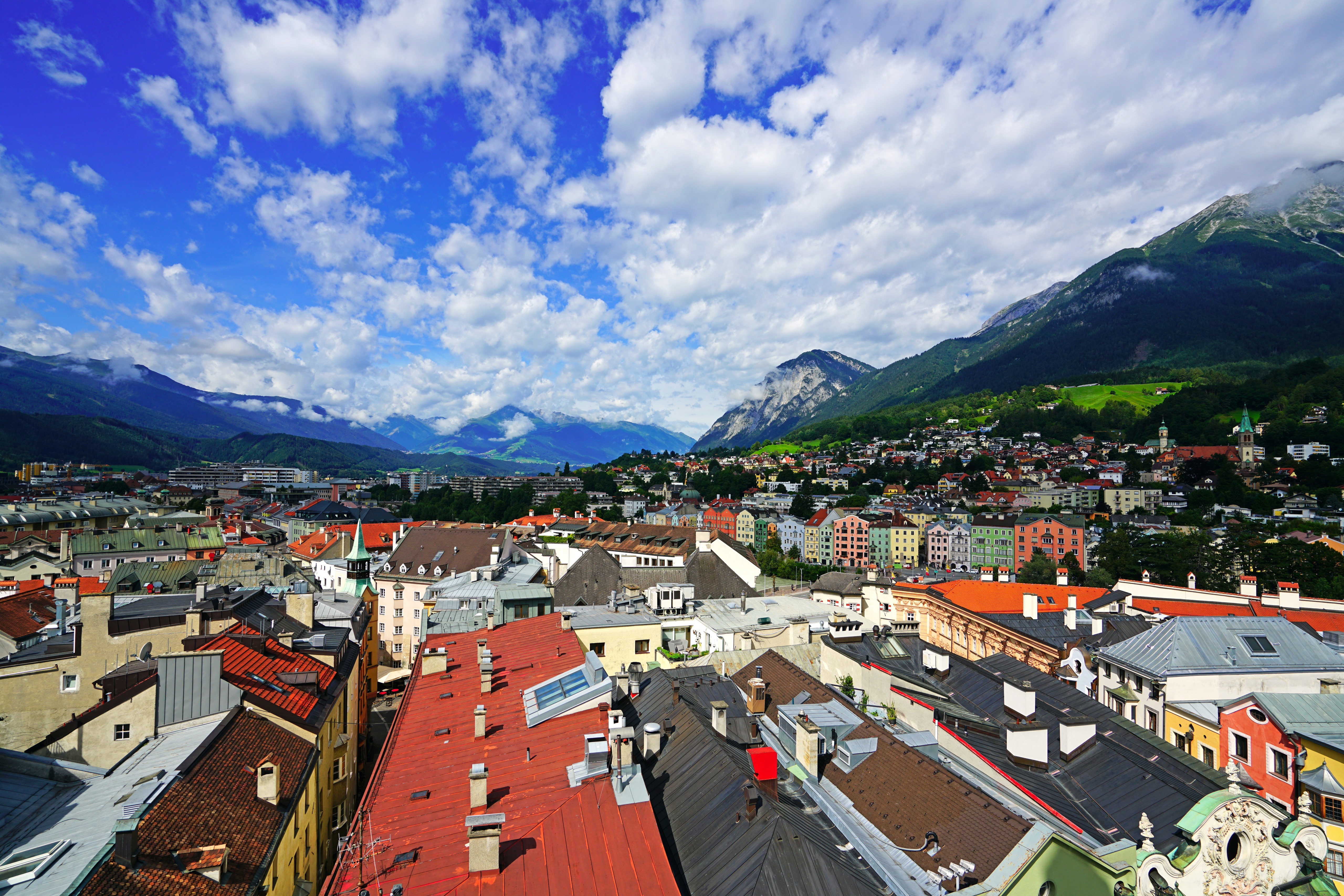 Innsbruck, Austria, Alps Mountains and Cityscape HD Wallpaper