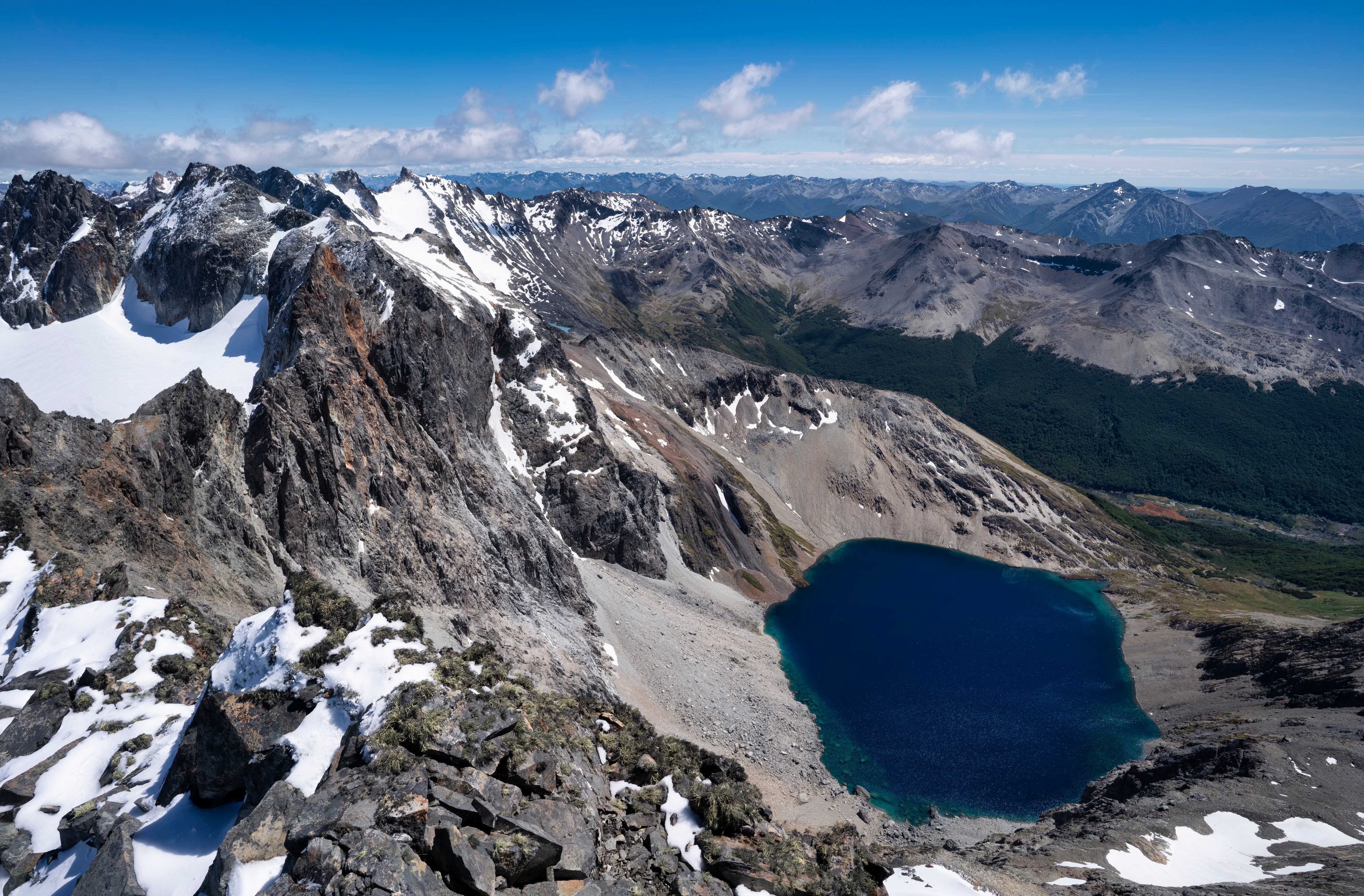 Domo Blanco Lake and Mountains in Argentina HD Wallpaper