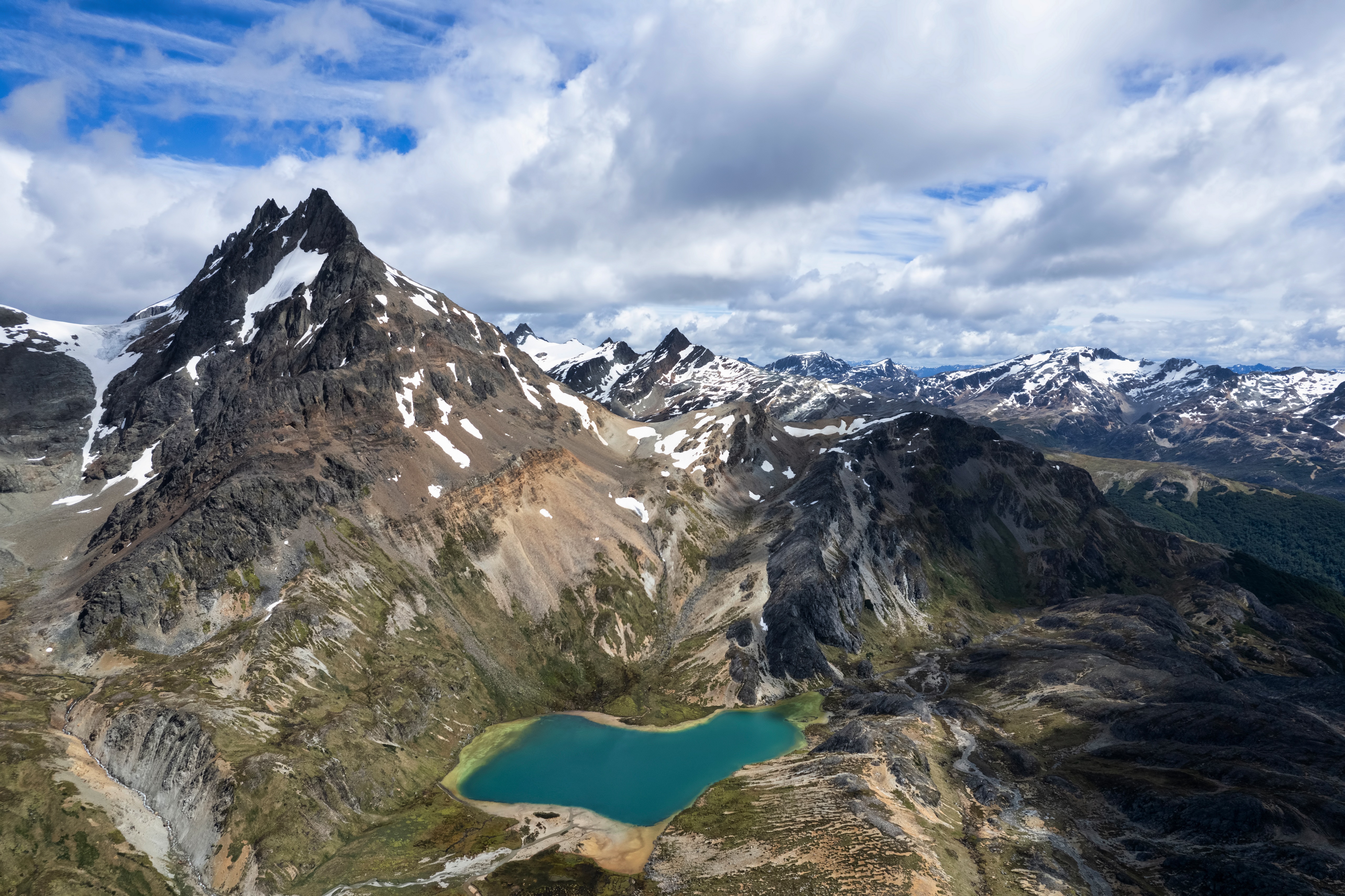 Mountains and Lake in Ushuaia, Patagonia, Argentina HD Wallpaper