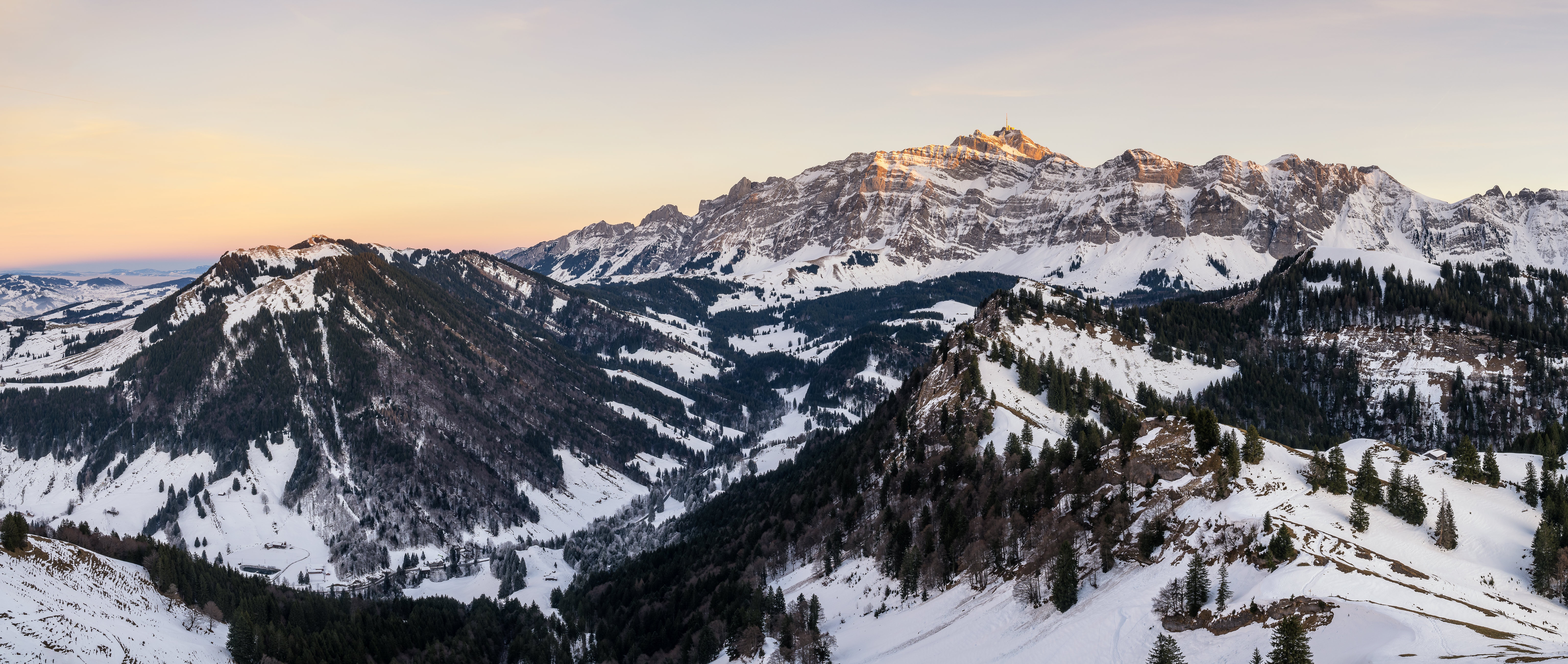Kronberg Mountain Panorama in the Alps, Switzerland HD Wallpaper
