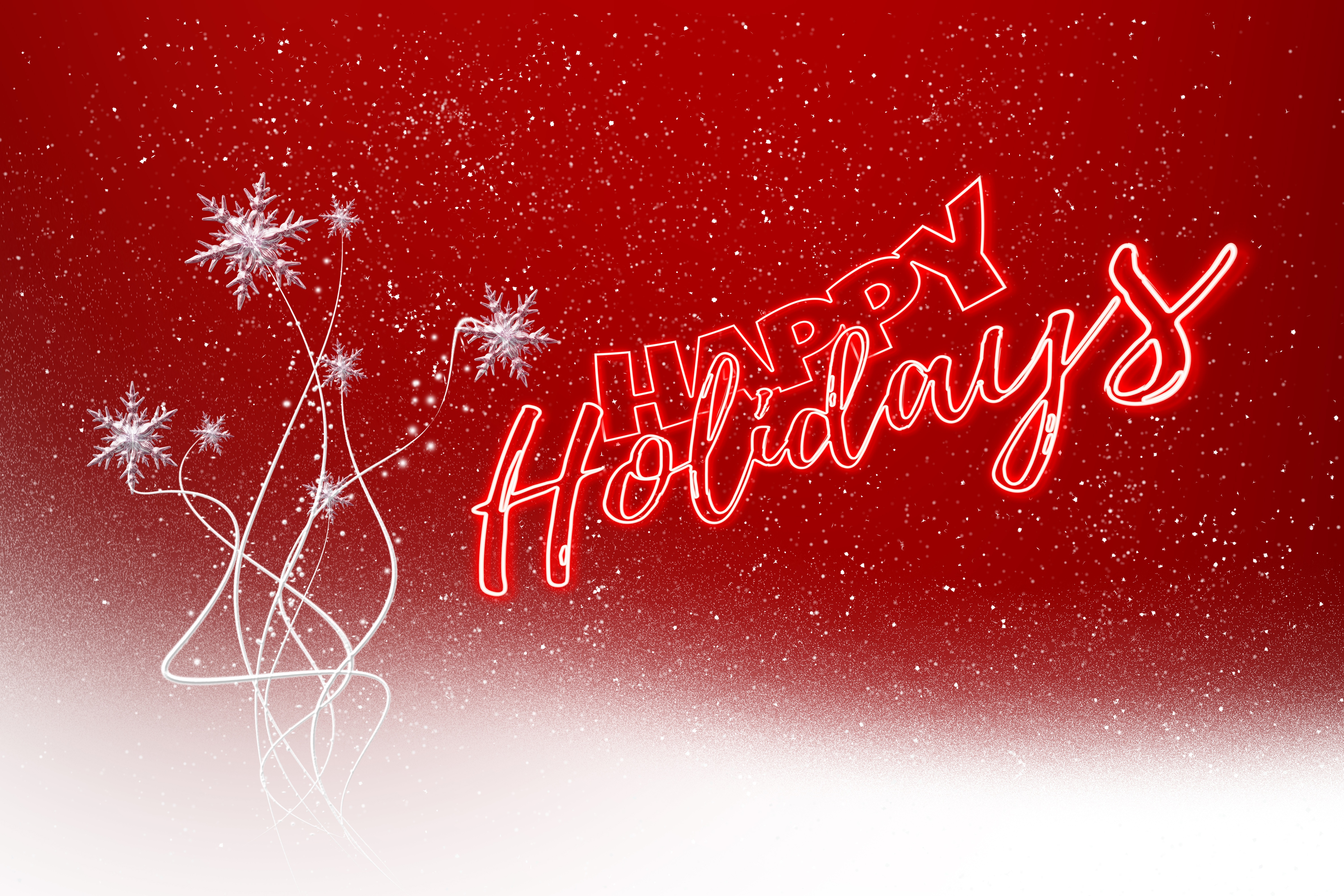 Happy Holidays snowflakes Christmas HD Wallpaper