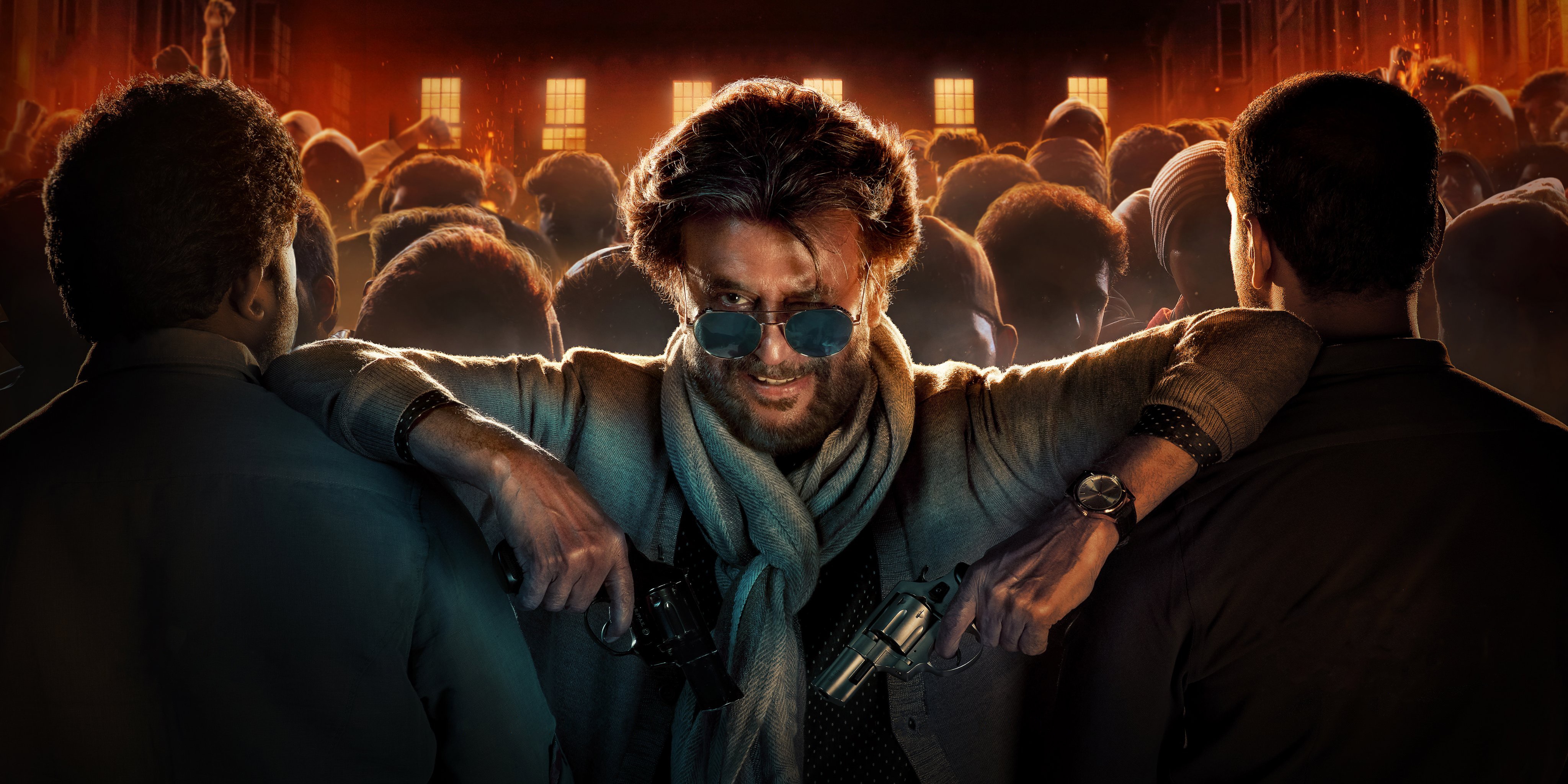 4K Petta Rajinikanth with Pistols HD Wallpaper