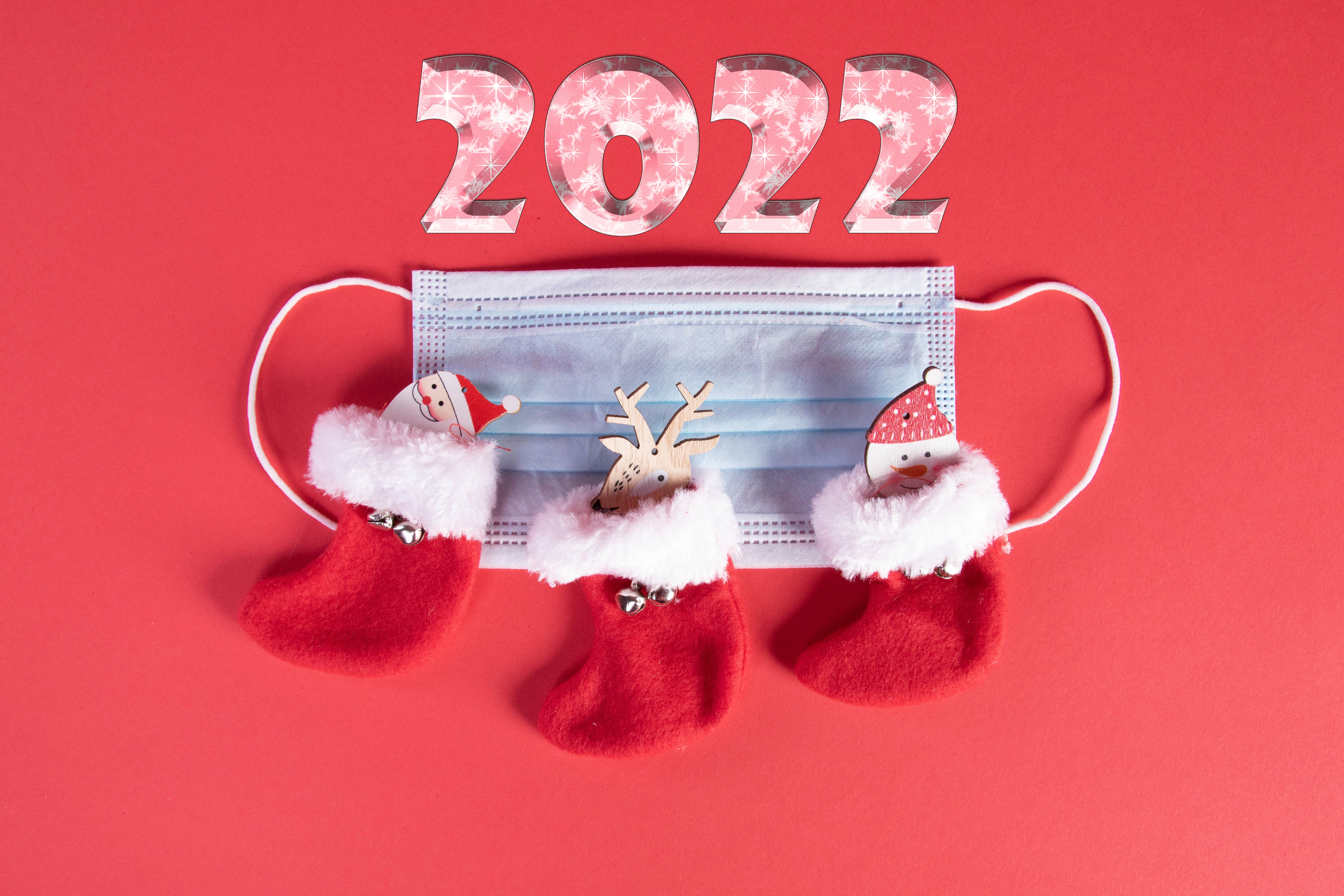 Christmas 2022 with Face Mask HD Wallpaper