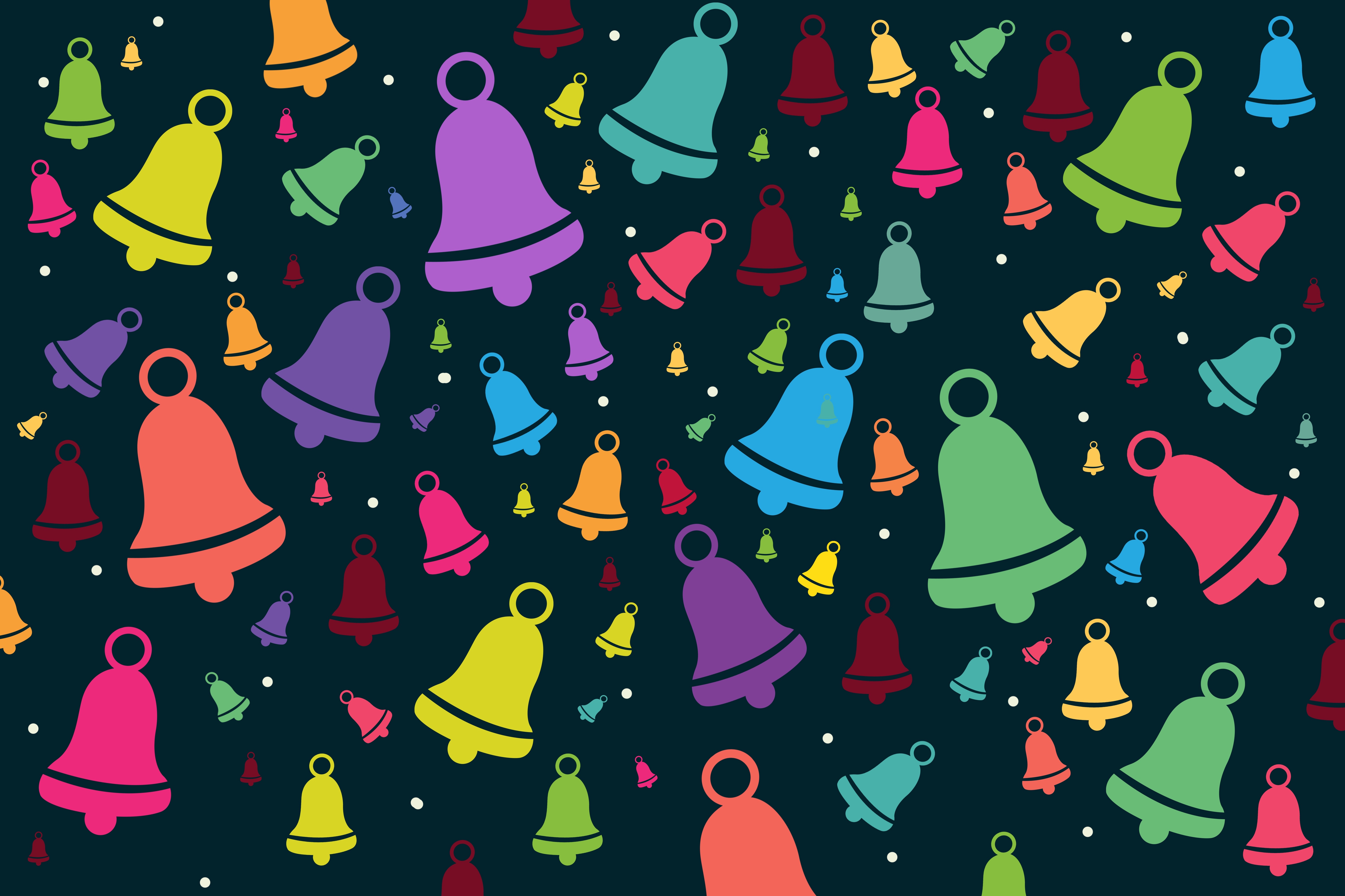 Christmas Bells Texture HD Wallpaper