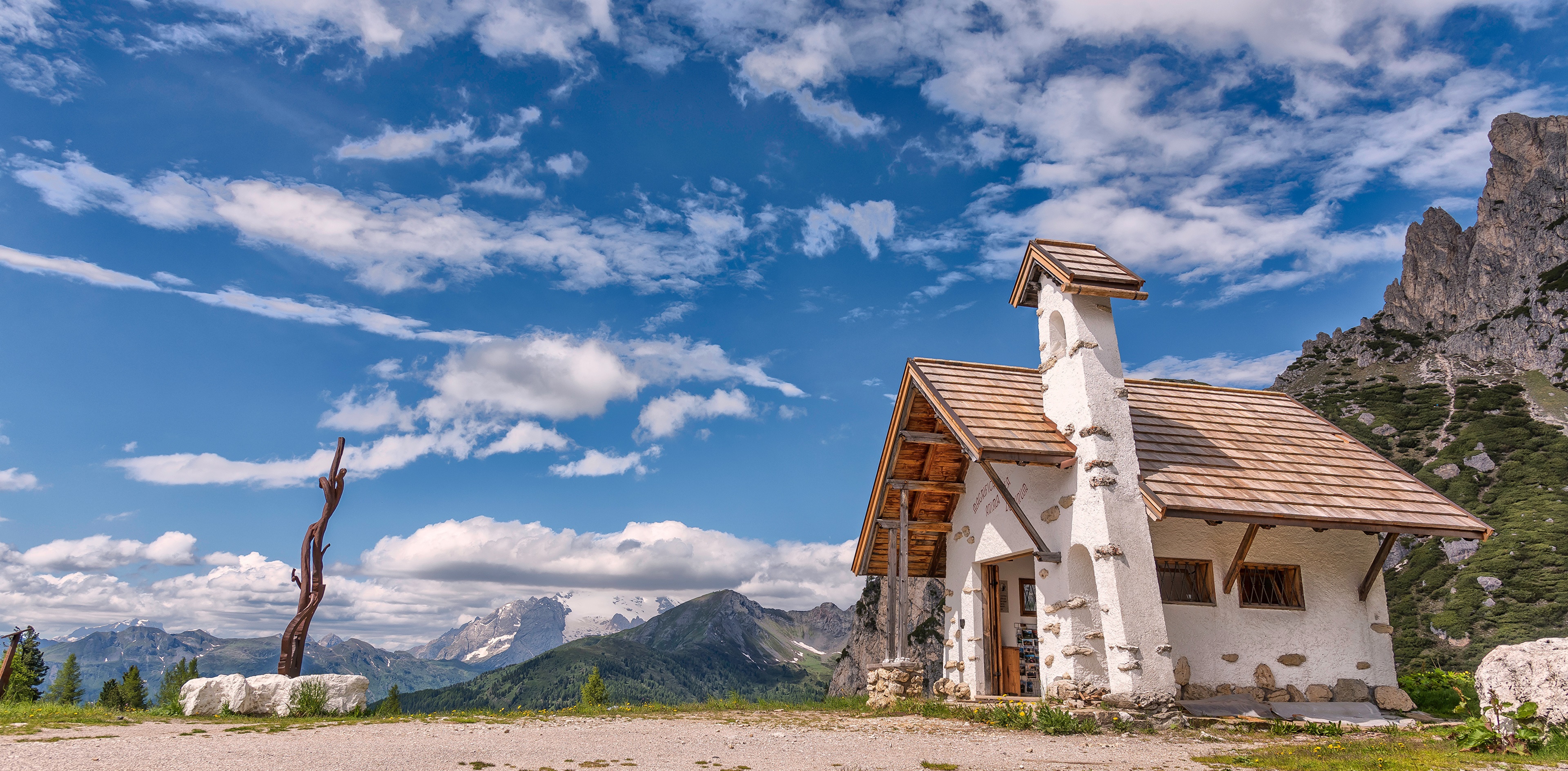 Church in the Dolomites, Italy HD Wallpaper