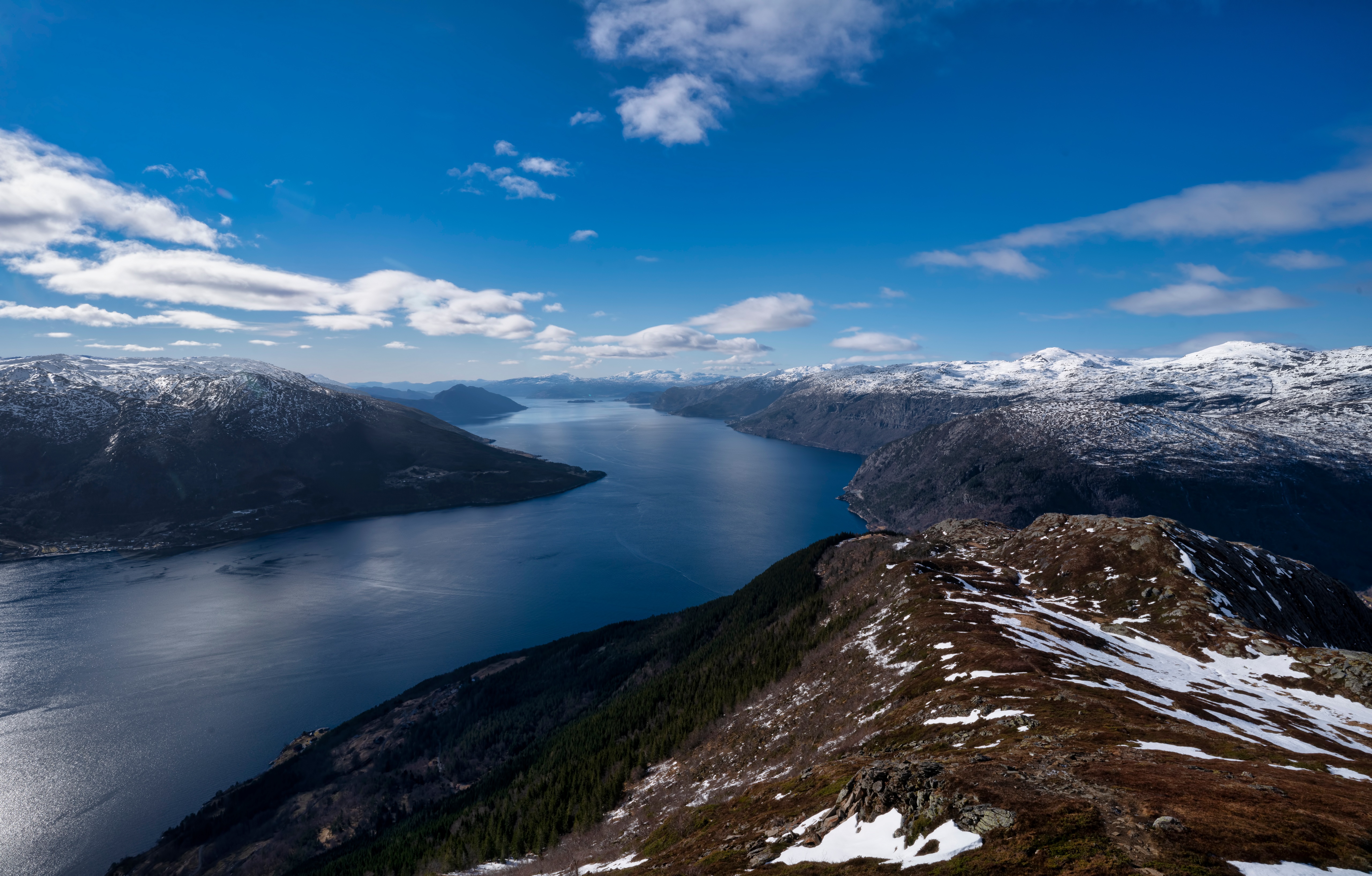 Hardangerfjord, Norway, Mountains, Sky, Fjord HD Wallpaper