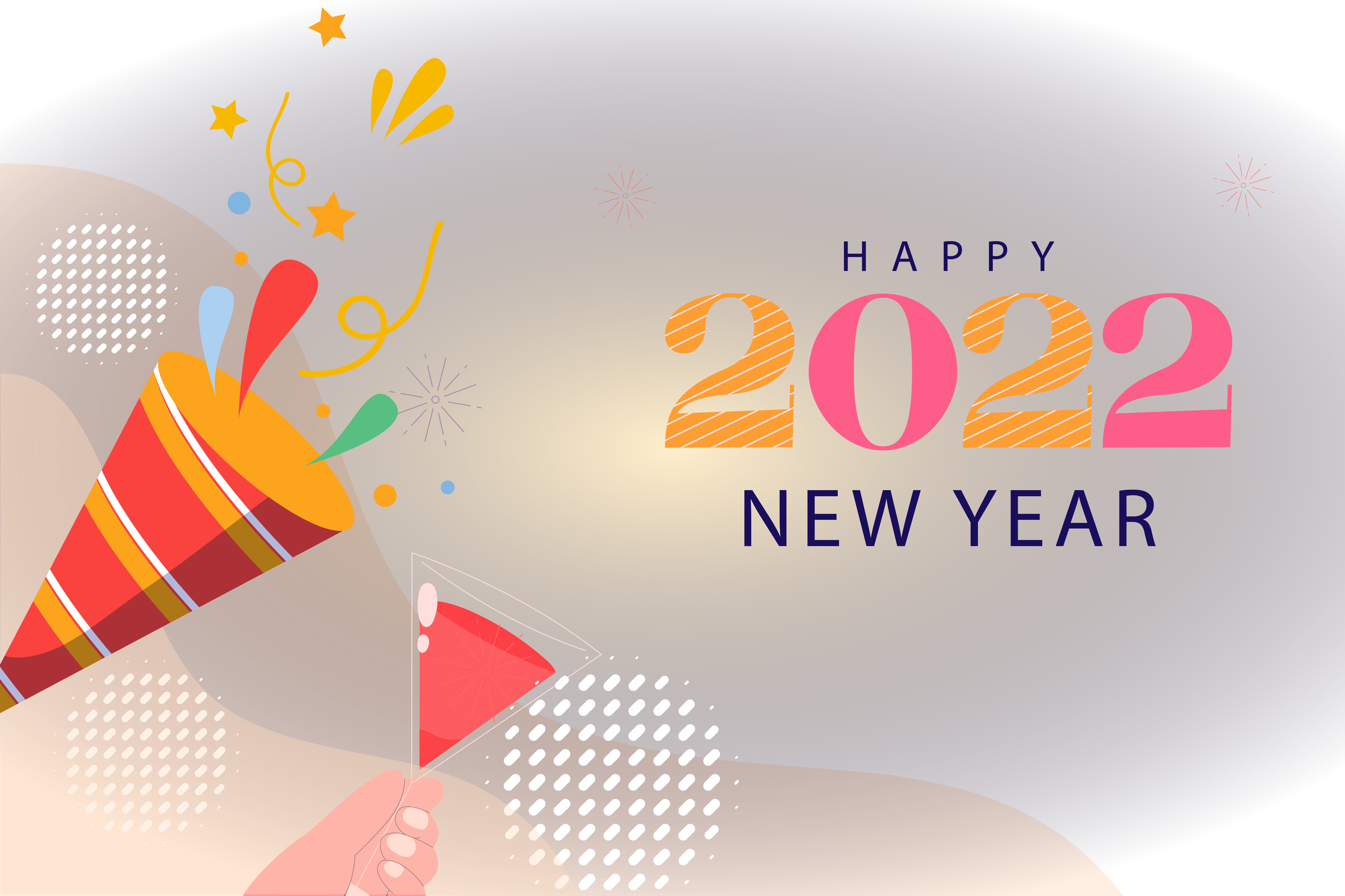 Happy 2022 New Year Celebration HD Wallpaper