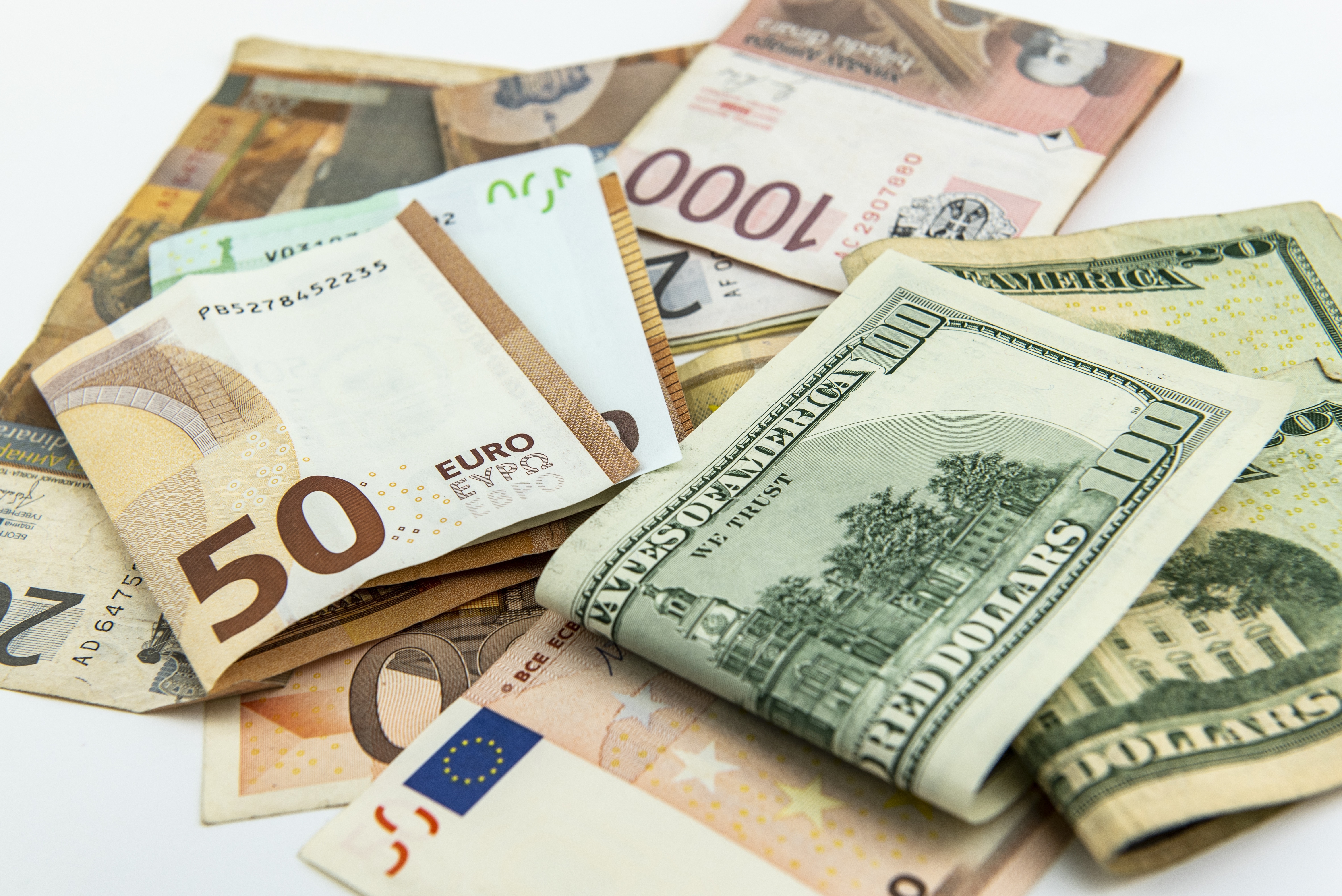 Euro and US Dollar Banknotes HD Wallpaper