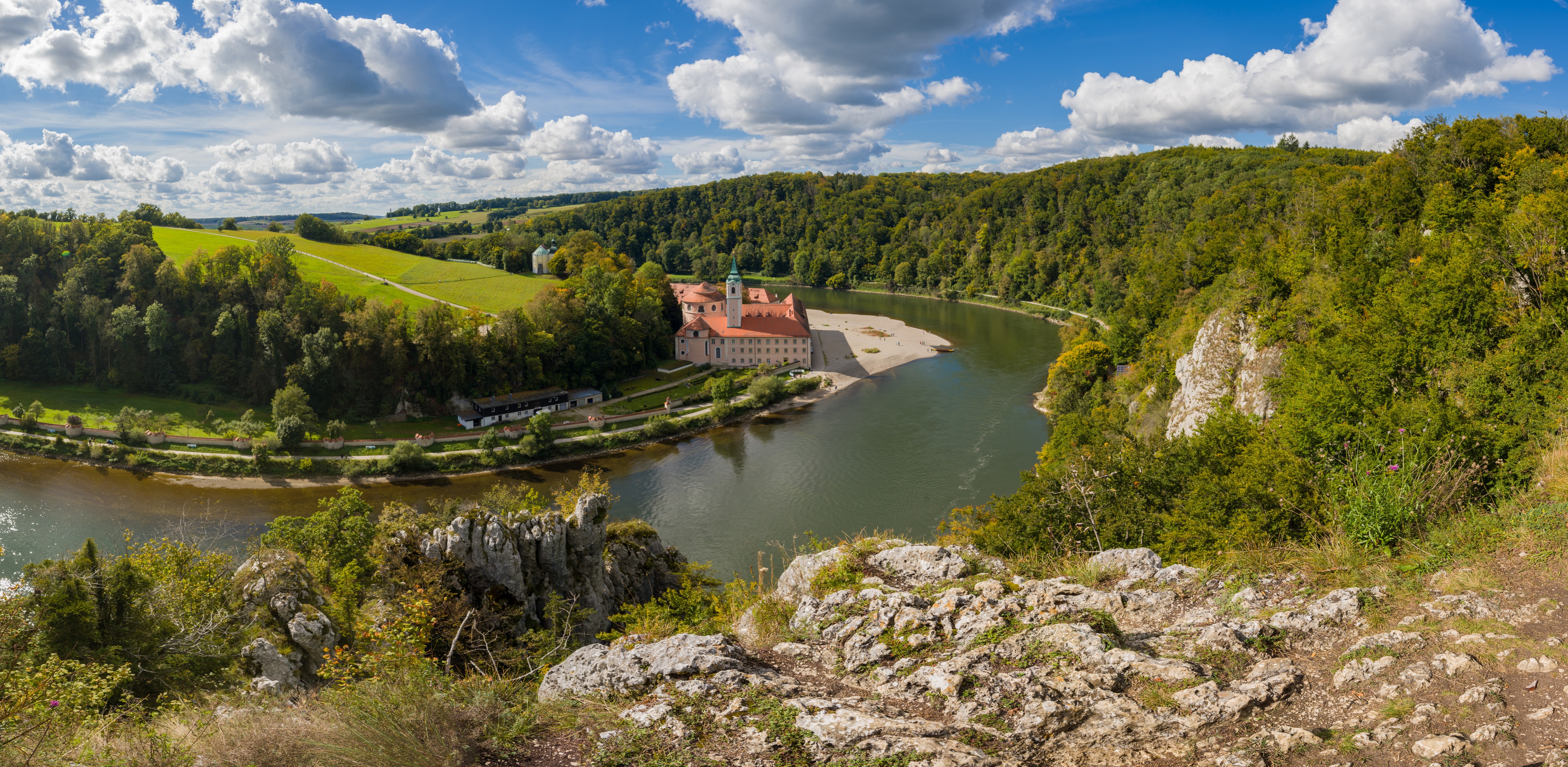 Weltenburg Monastery on Danube River, Bavaria, Germany HD Wallpaper