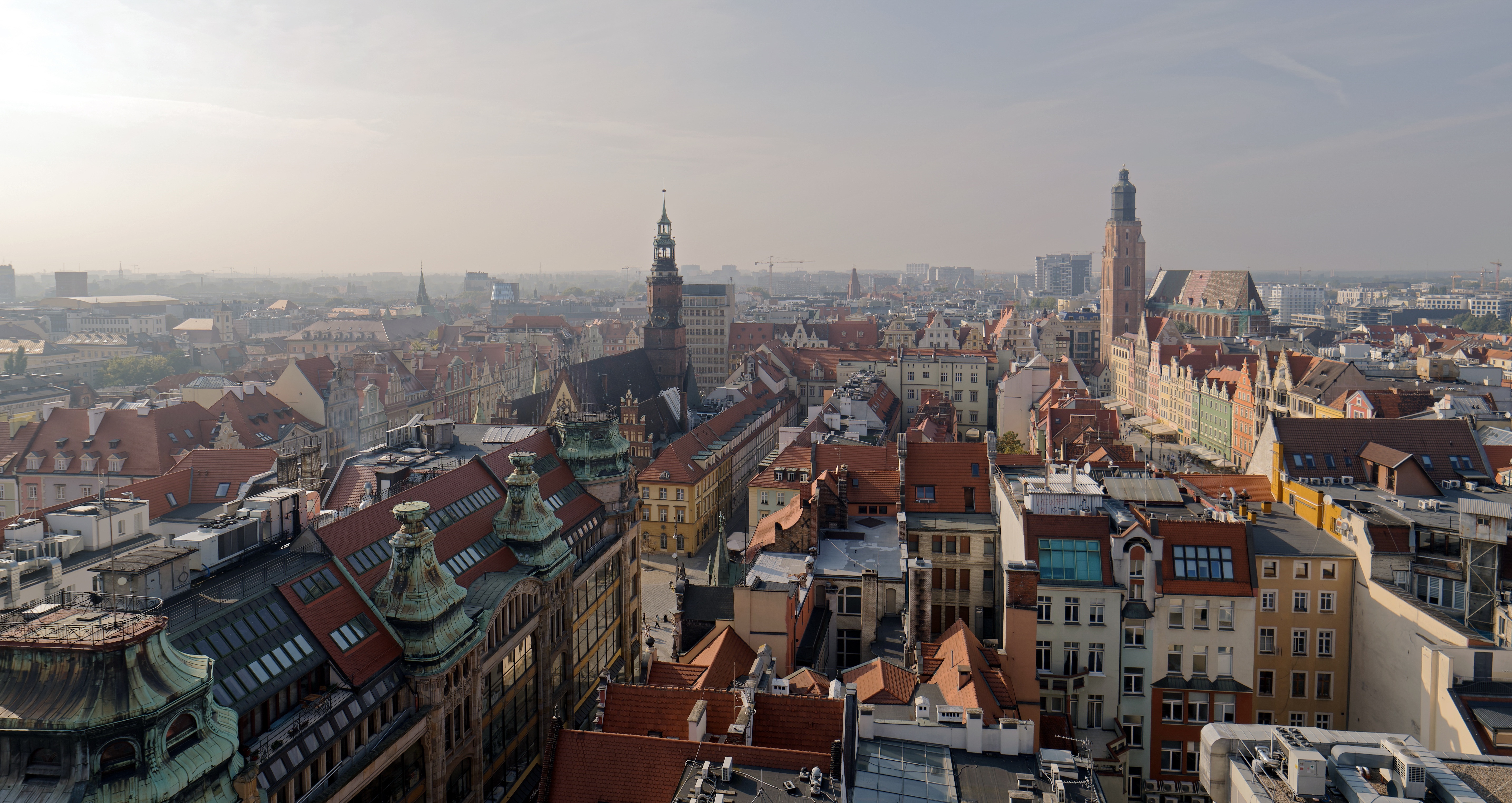 Aerial view of Wroclaw, Silesia, Poland HD Wallpaper