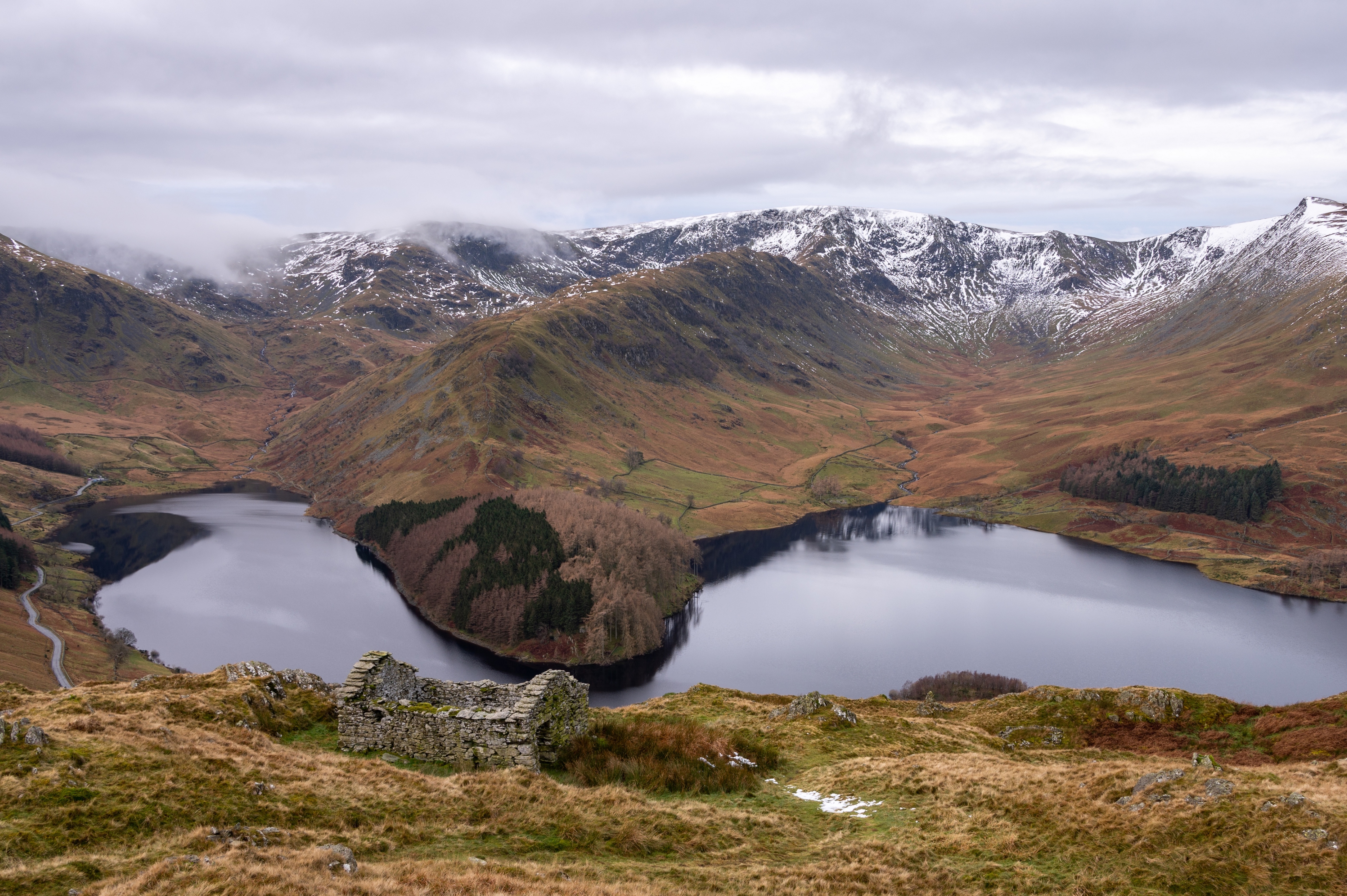 Haweswater Lake and Mountains in Cumbria, England HD Wallpaper