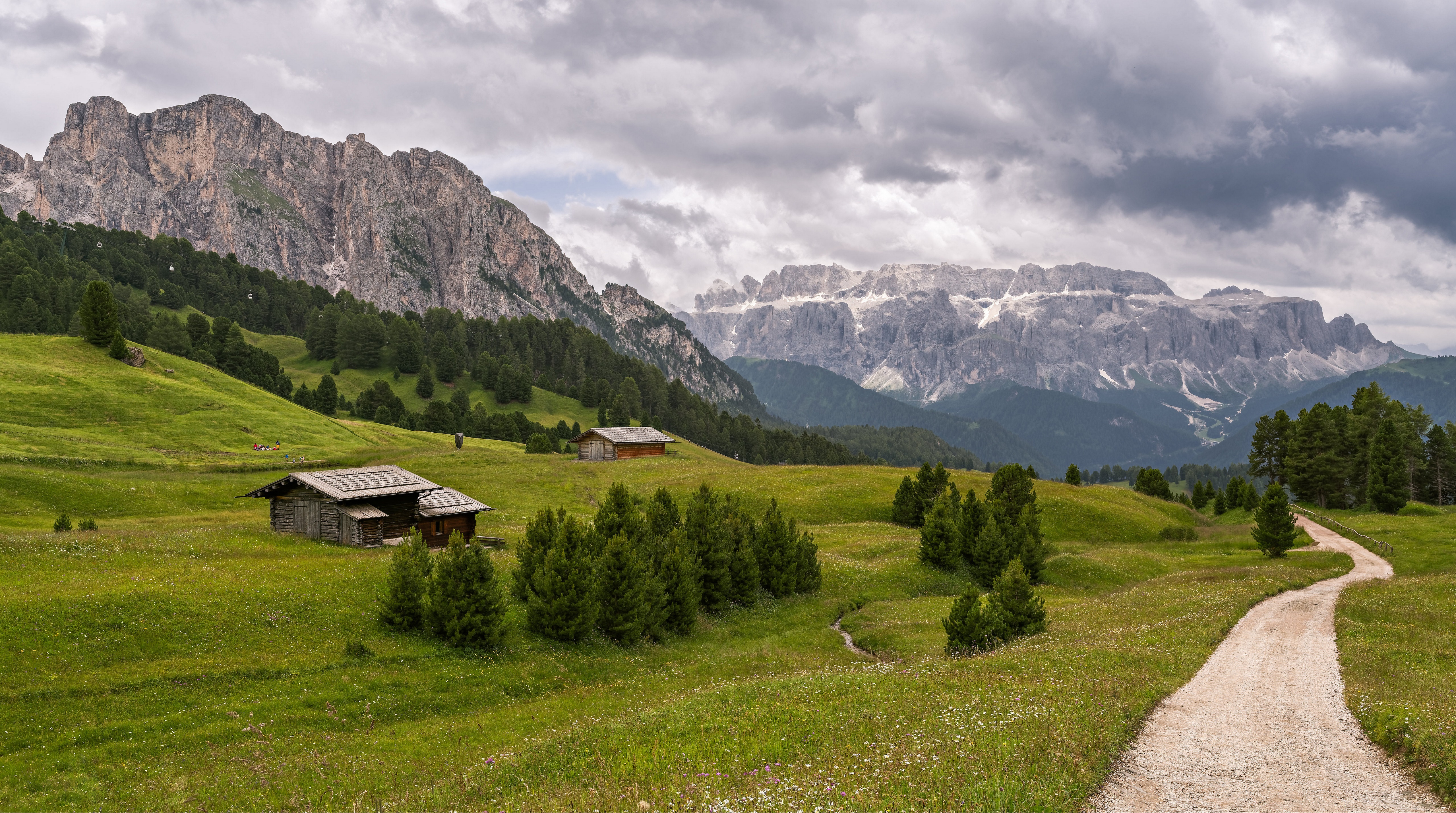 Alps Mountains Road Scenery Trentino-Alto Adige Italy HD Wallpaper