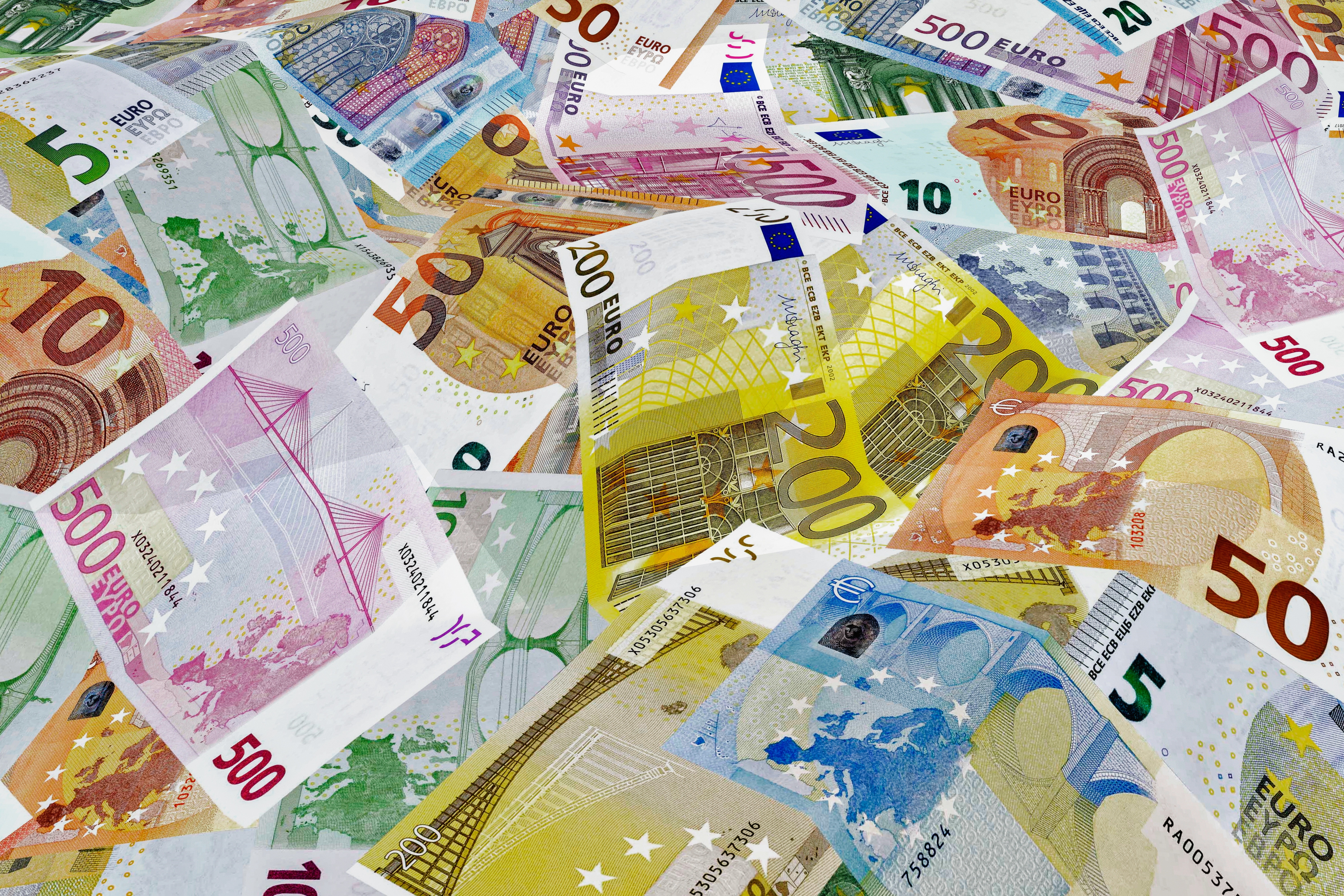 Many Euro Banknotes HD Wallpaper