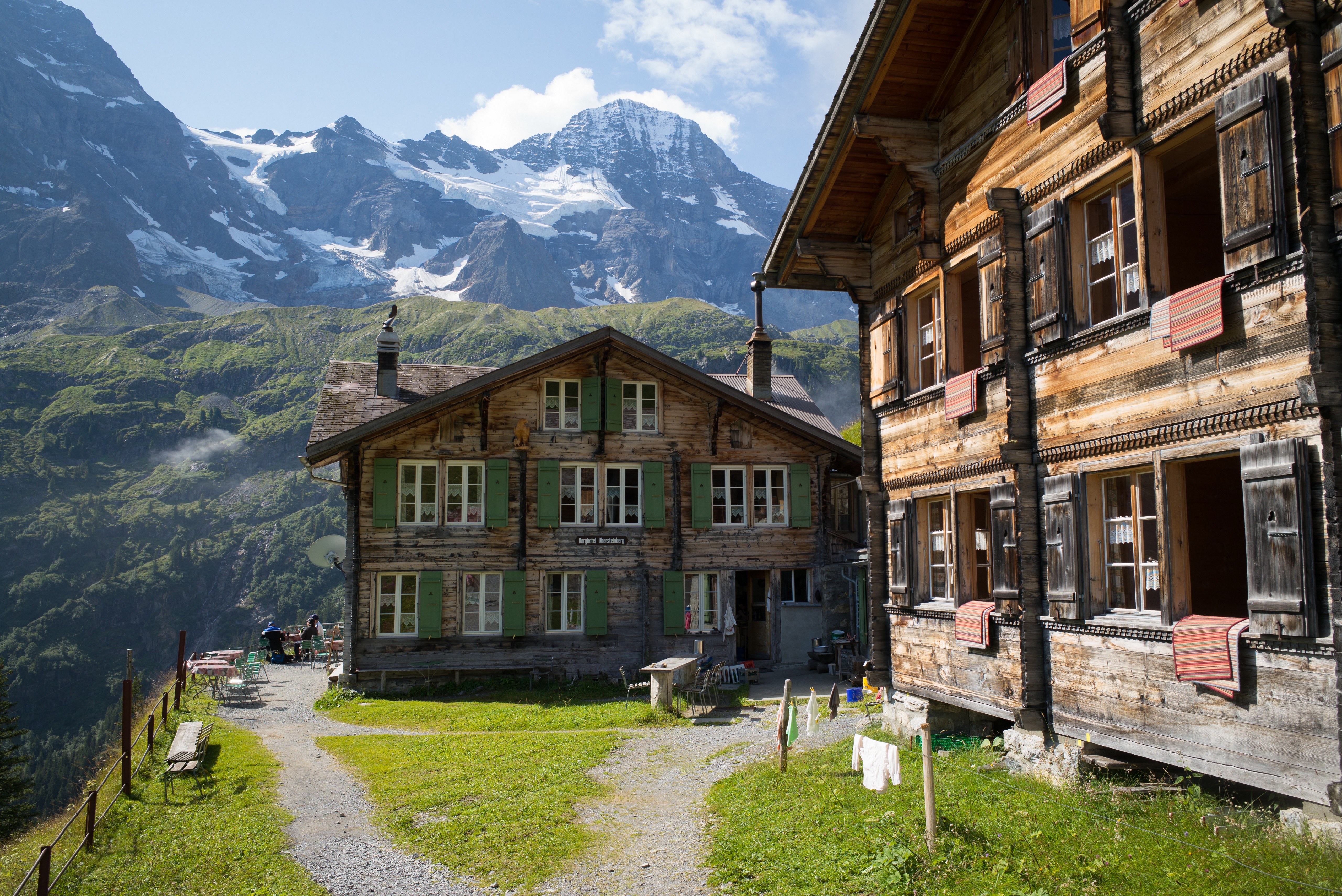 Hotel Obersteinberg, Switzerland, Alps Mountains HD Wallpaper