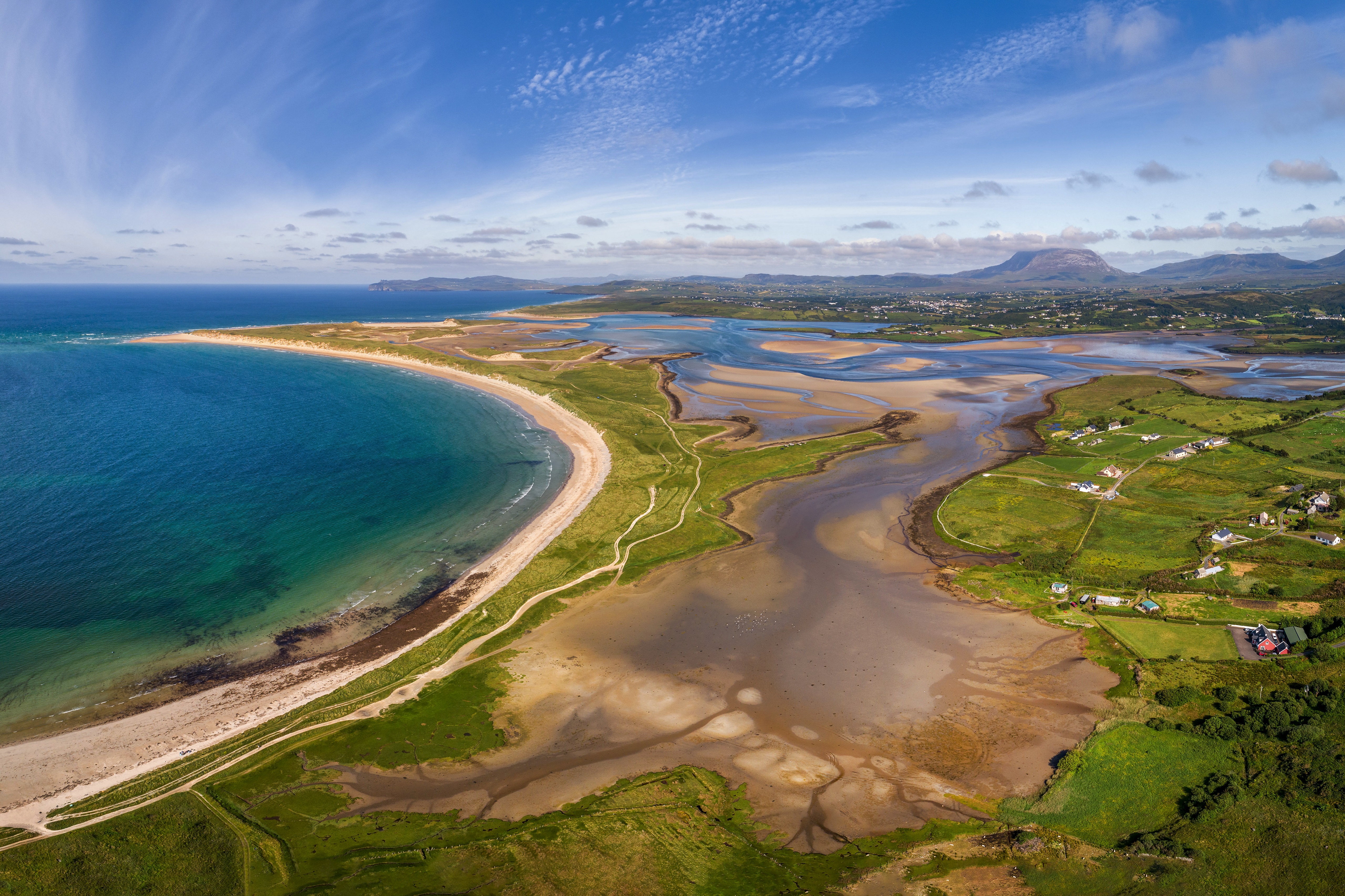 Magheroarty Beach, Ireland from above HD Wallpaper
