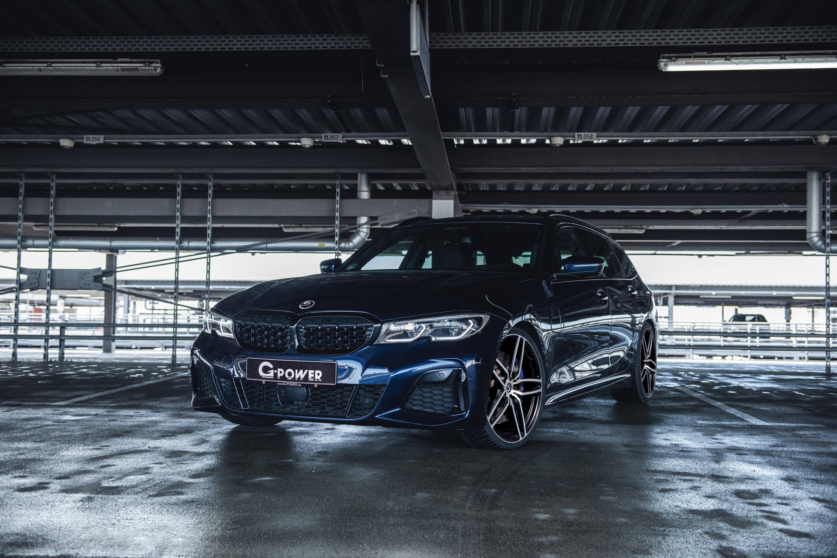 G-Power BMW M340i Touring in a parking garage HD Wallpaper