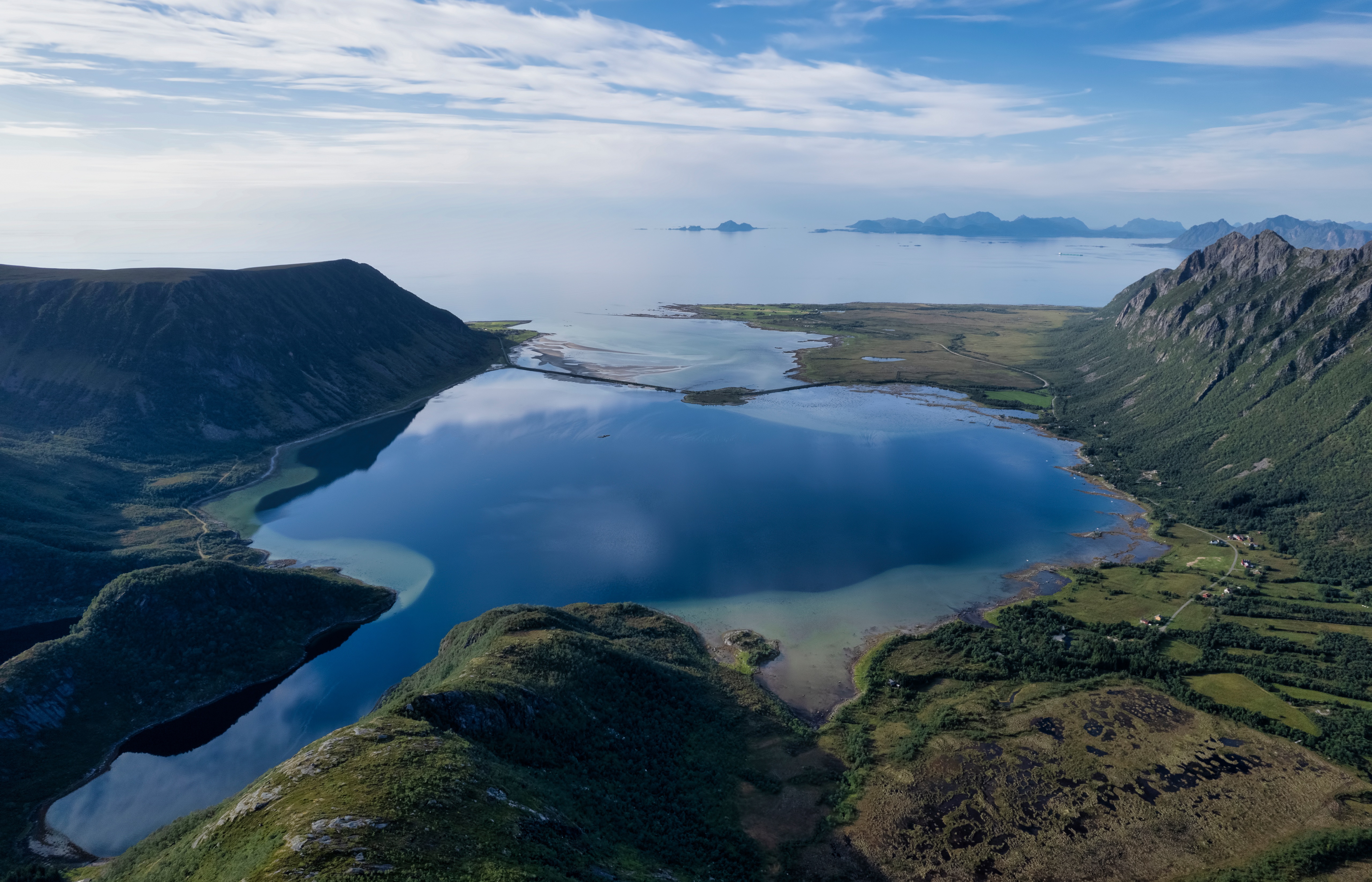 Norway Lofoten Mountains Fjord Landscape HD Wallpaper