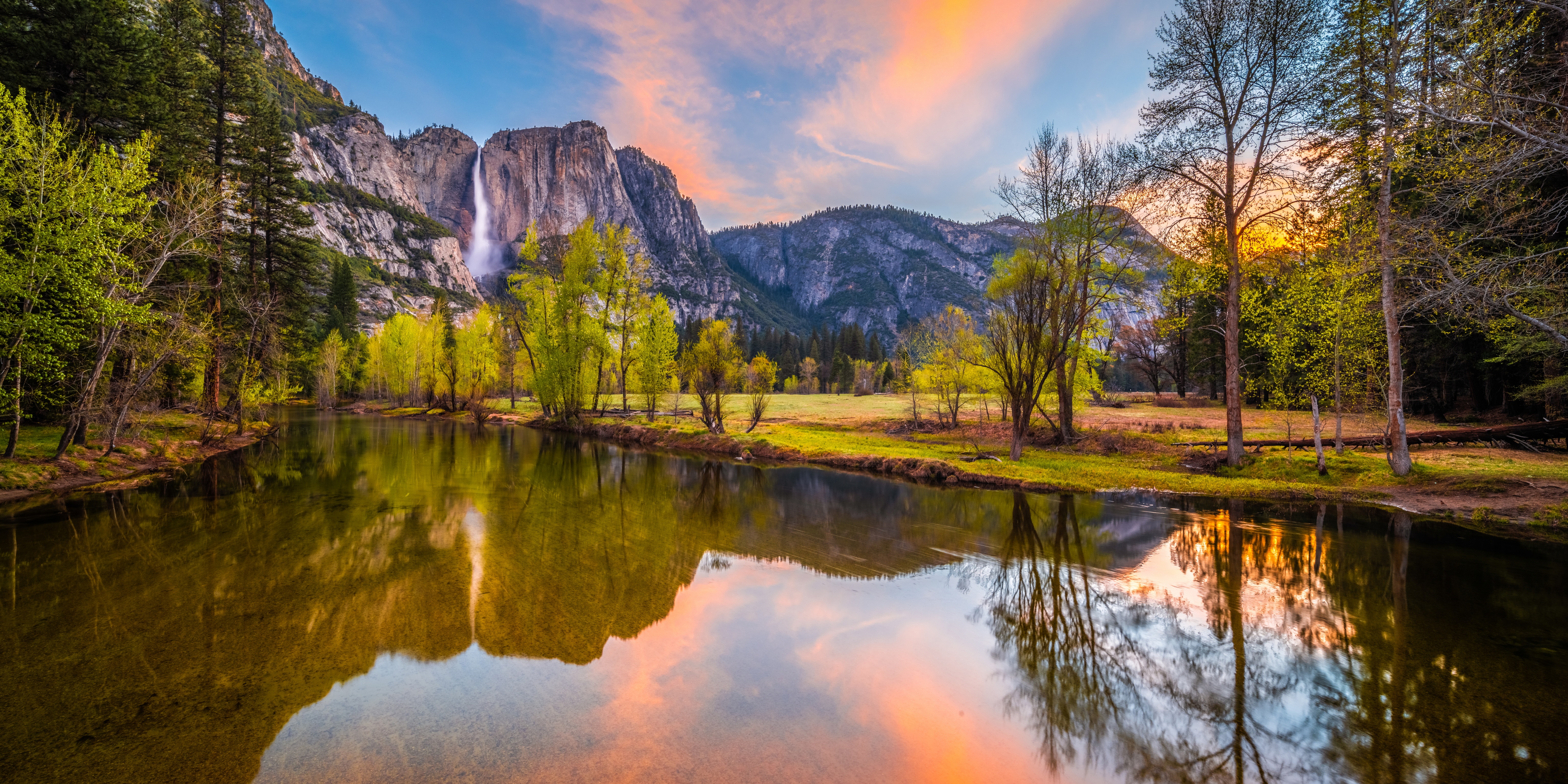 Yosemite National Park California USA Mountains River HD Wallpaper