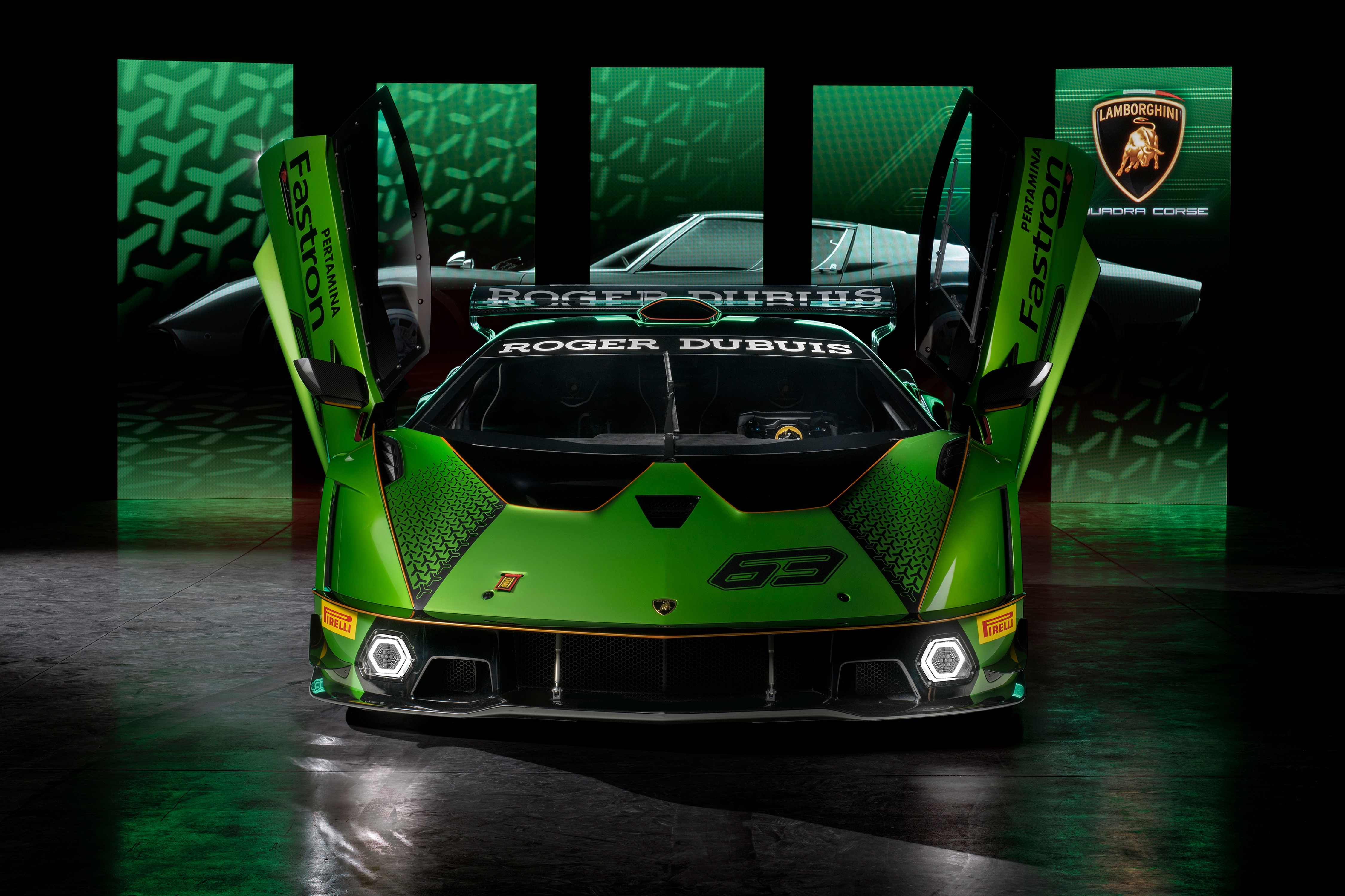 4K Lamborghini Essenza SCV12 with Opened Doors HD Wallpaper