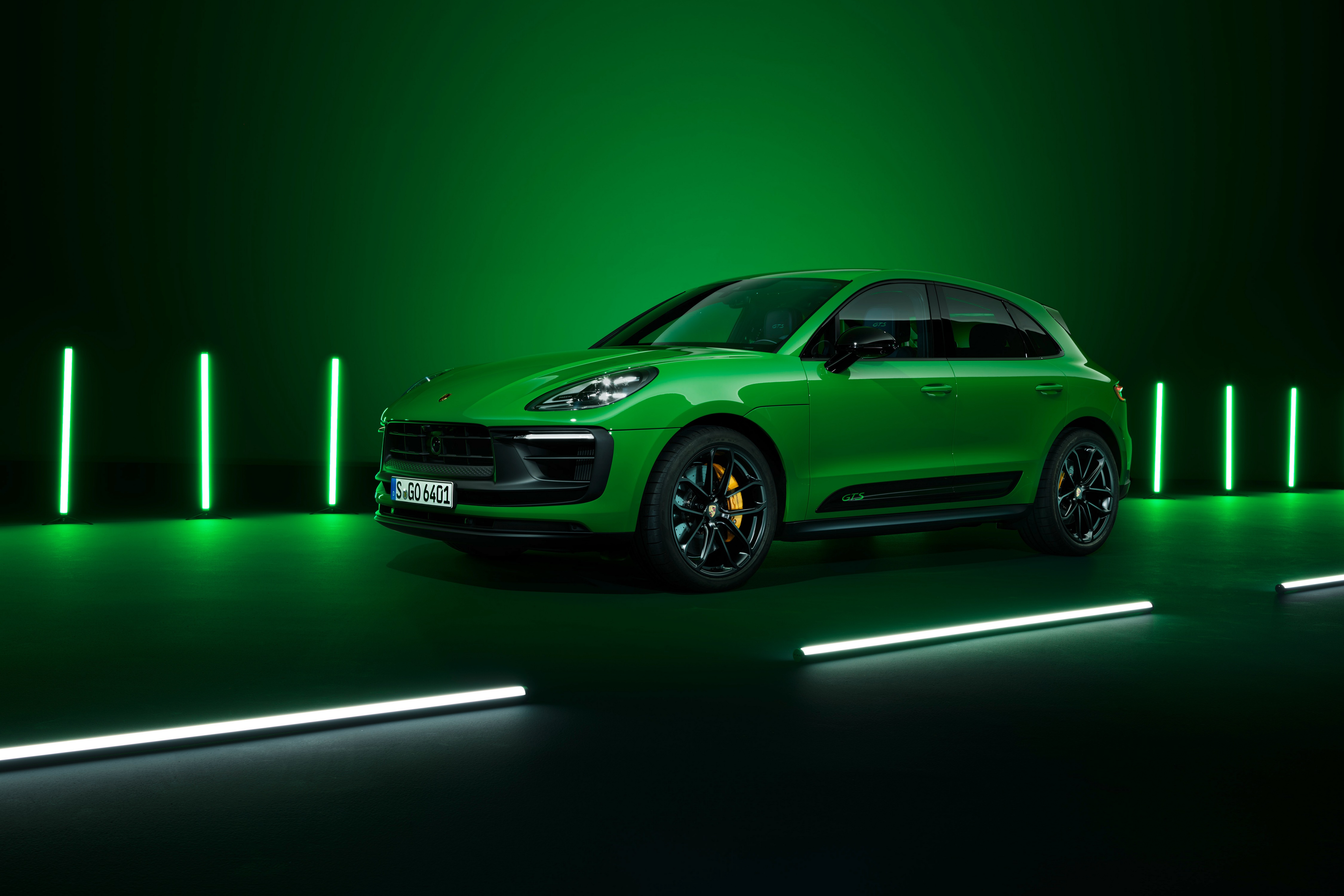 Green Porsche Macan GTS Sport Package HD Wallpaper
