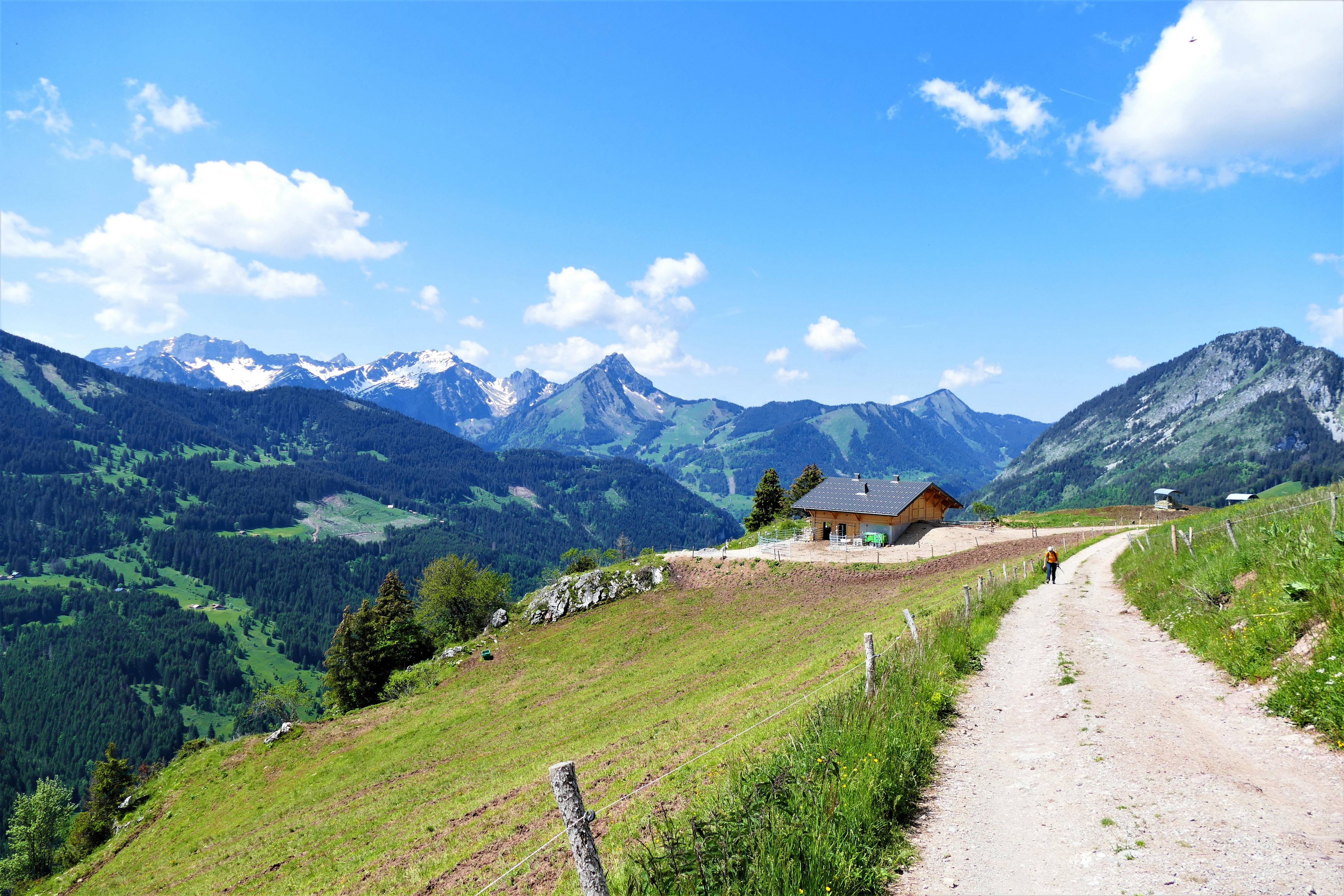 4K Mountains and Road in Upper Savoy, France HD Wallpaper