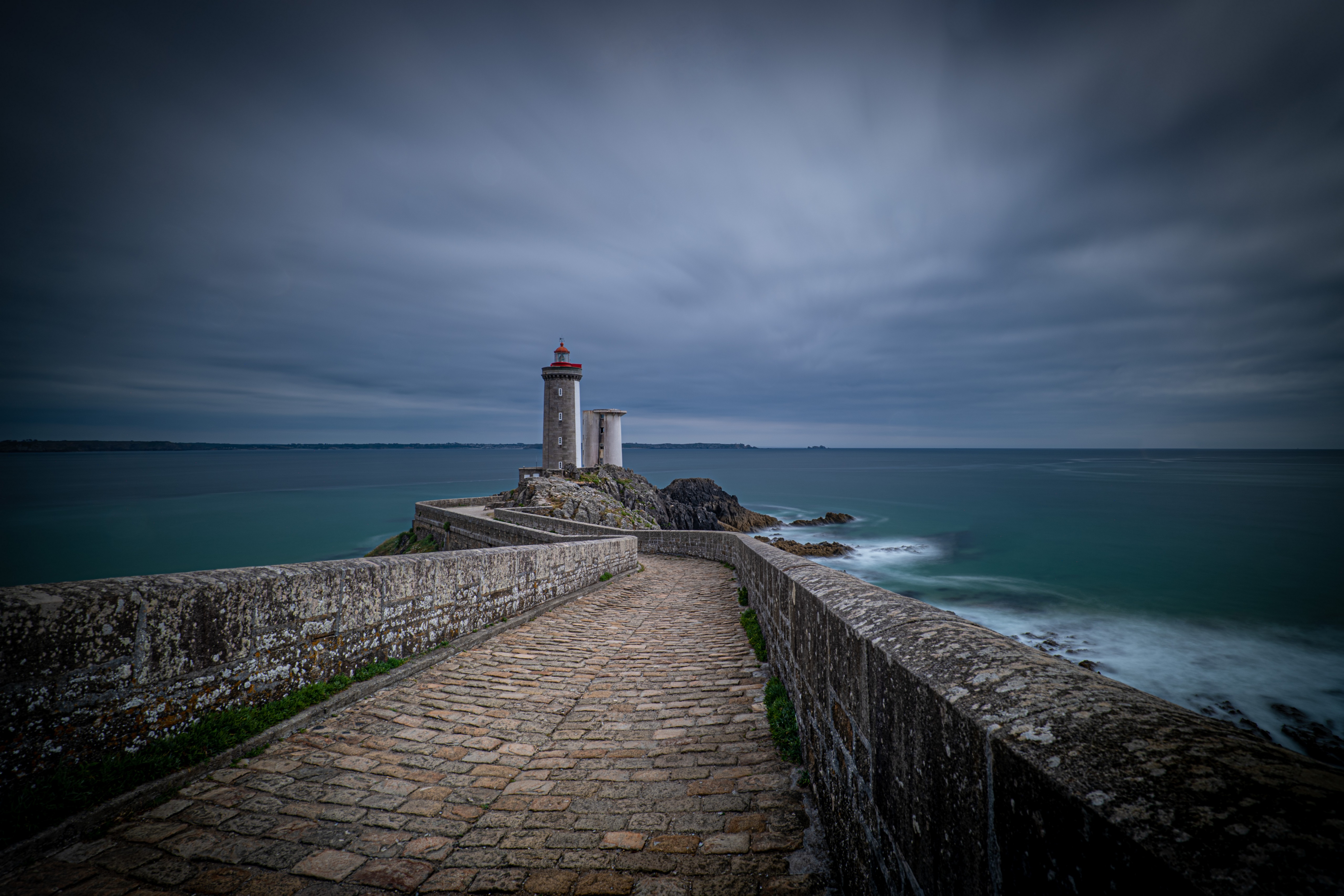 Le Phare du Petit Minou Lighthouse, France HD Wallpaper
