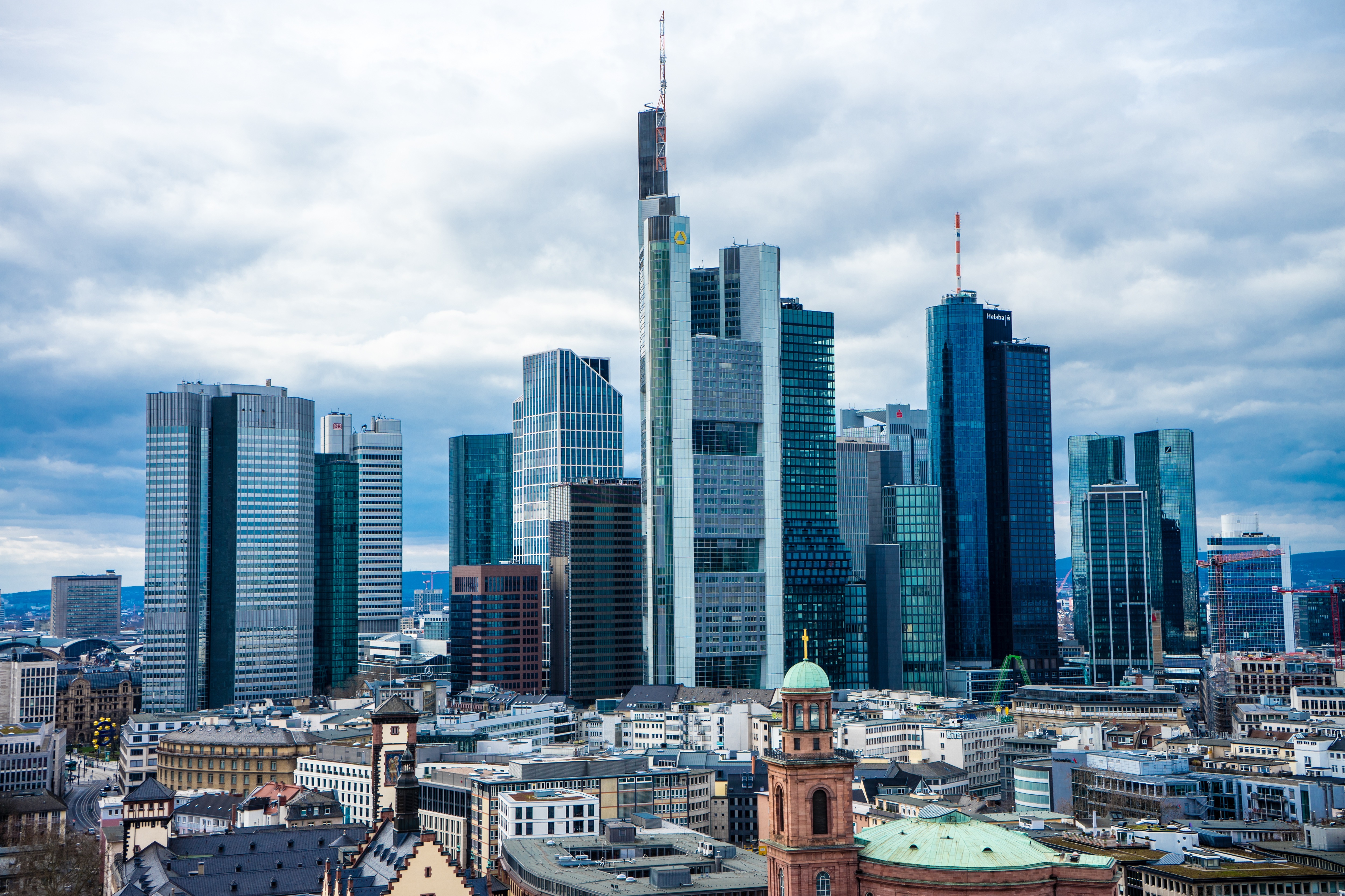 Frankfurt skyscrapers in Germany HD Wallpaper
