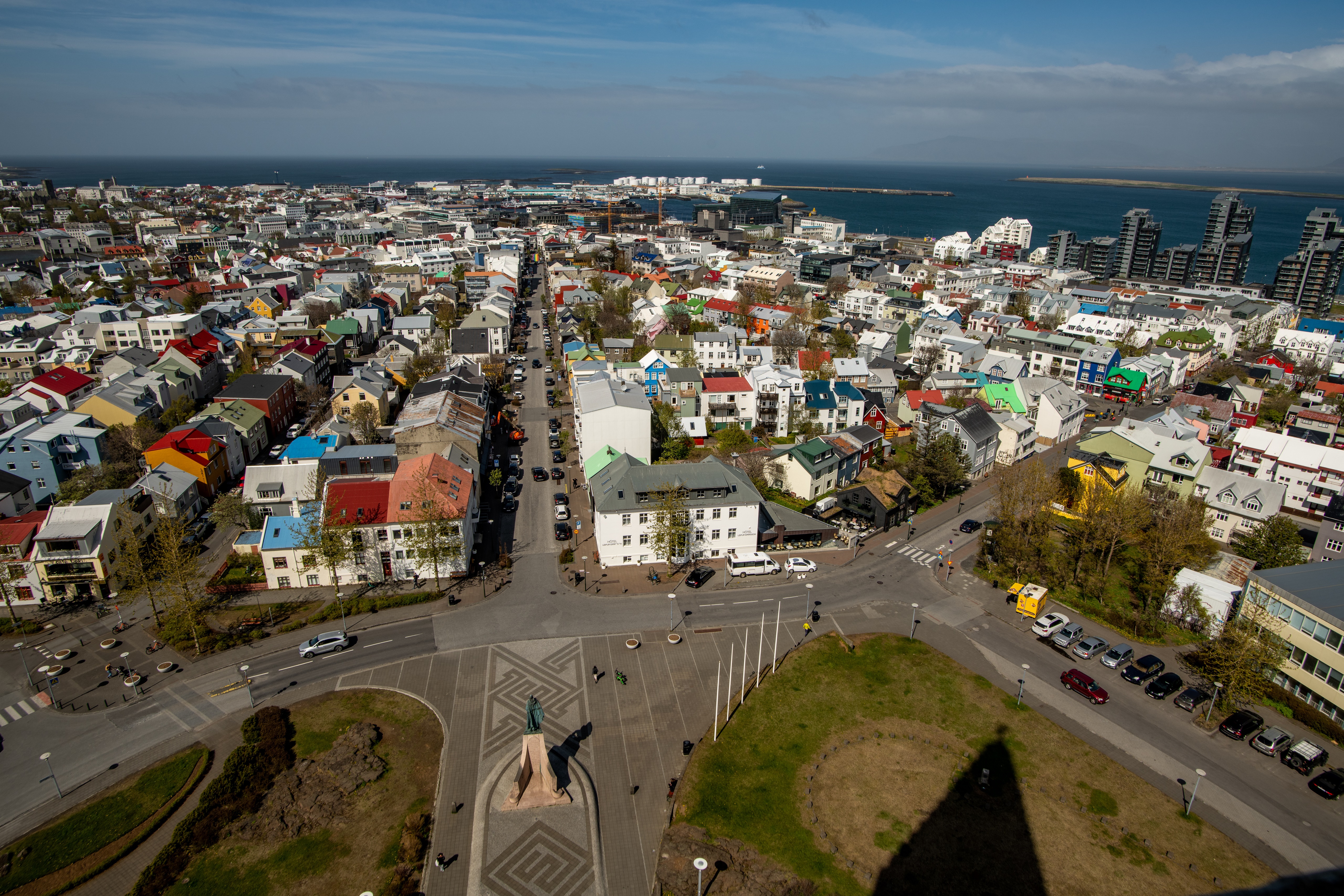 Reykjavik, Iceland from above HD Wallpaper