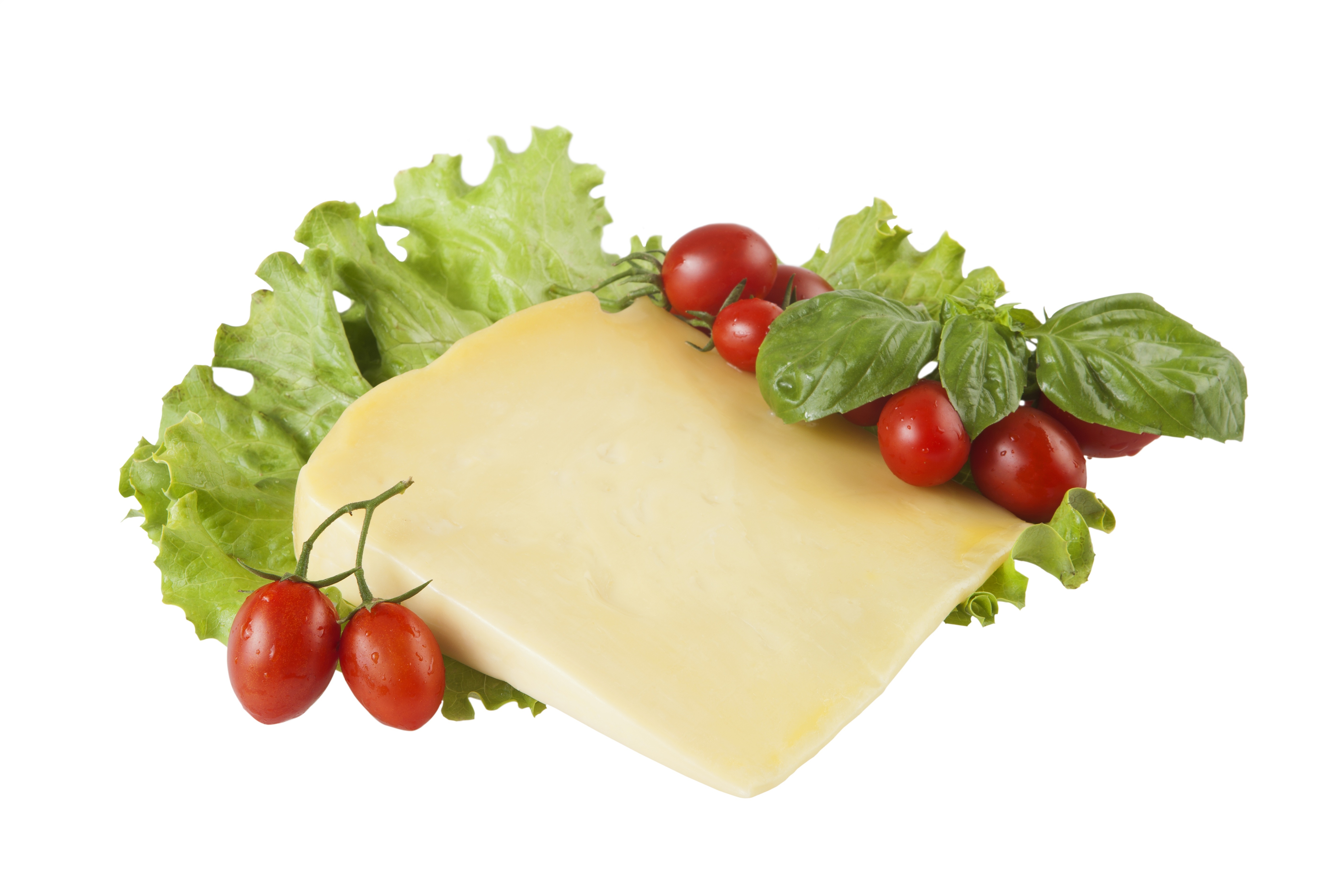 Cheese slice with tomatoes and lettuce HD Wallpaper