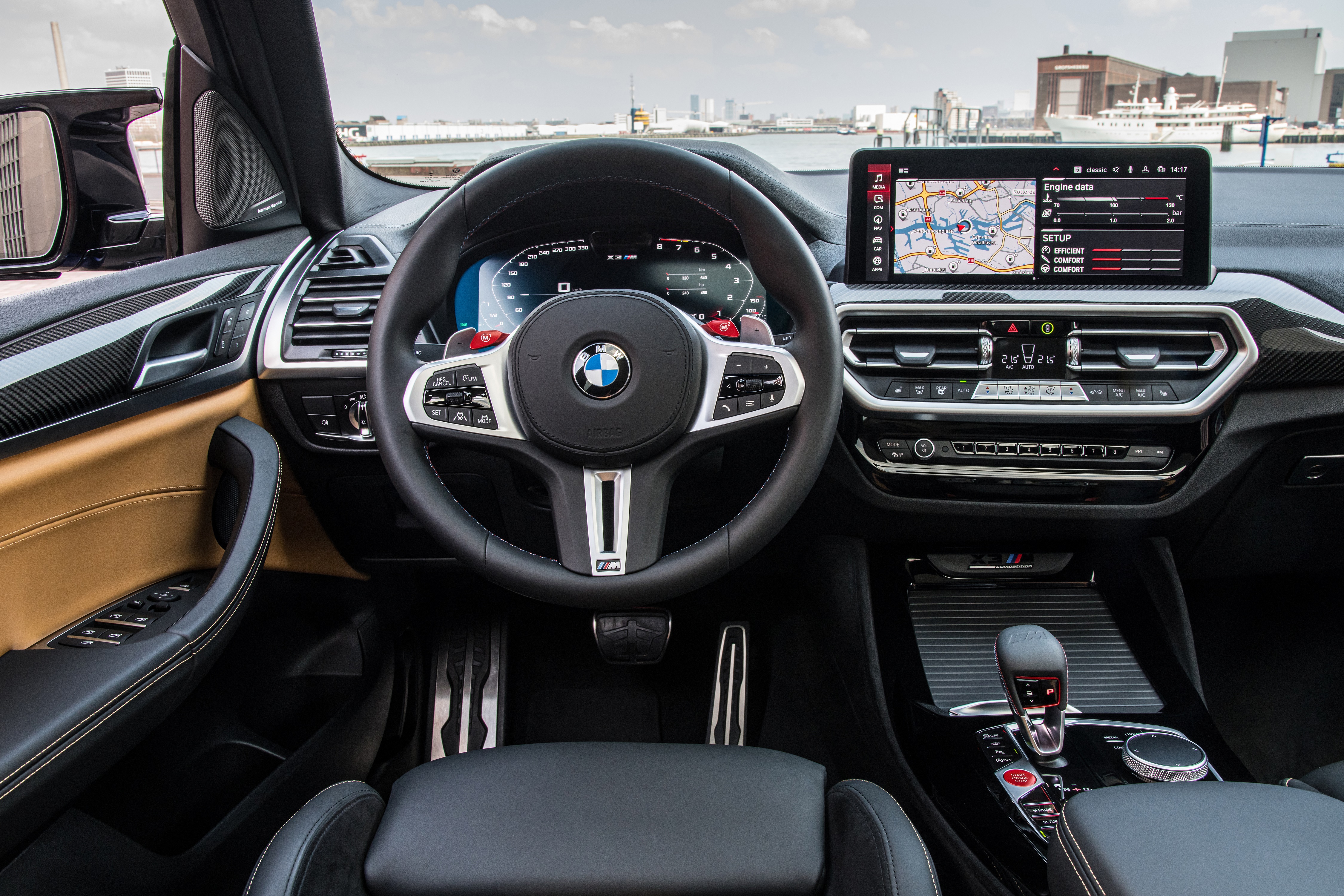 Interior of a 2021 BMW X3 M Competition HD Wallpaper