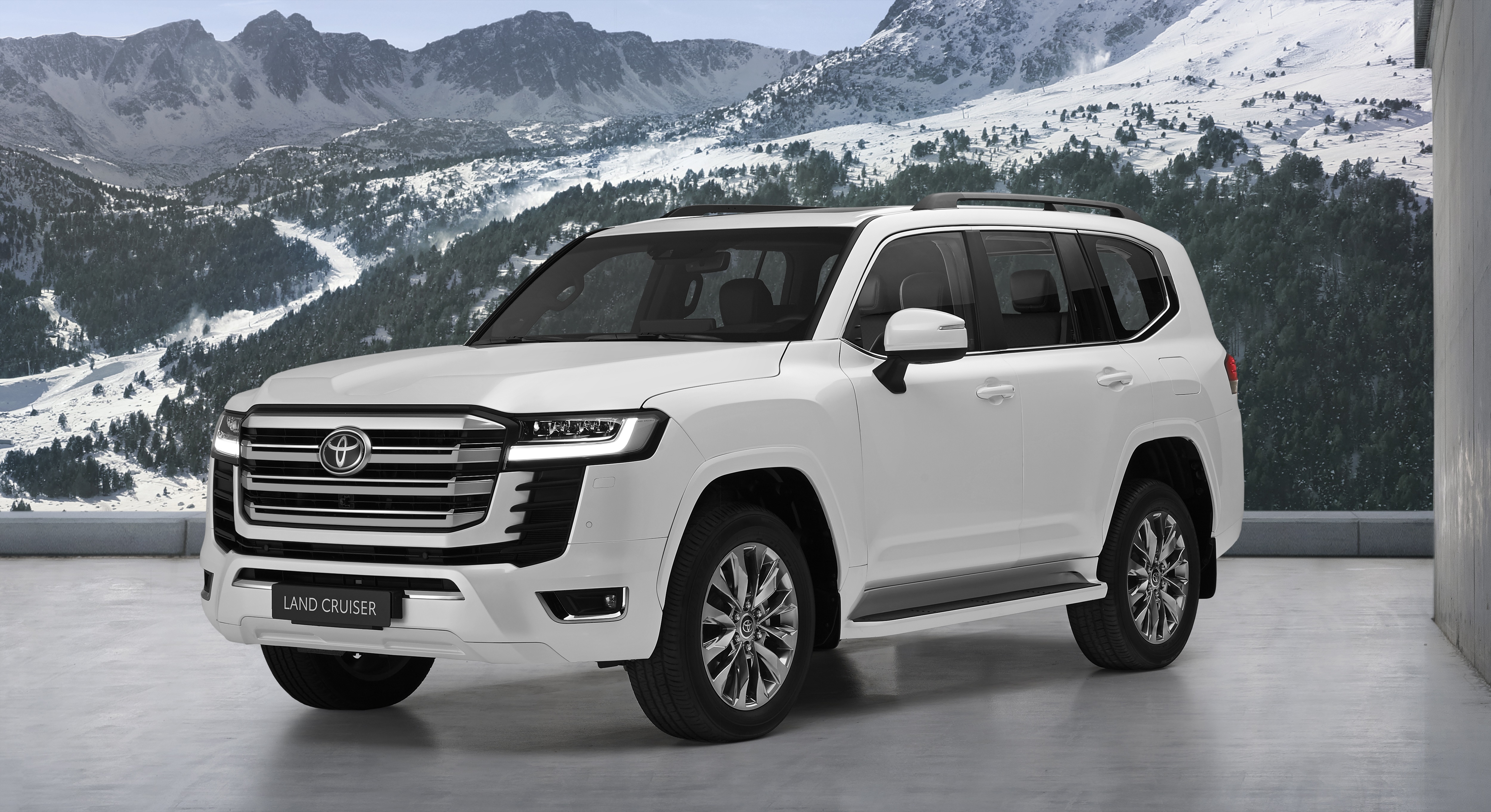 White 2021 Toyota Land Cruiser (EU-spec) 300 HD Wallpaper