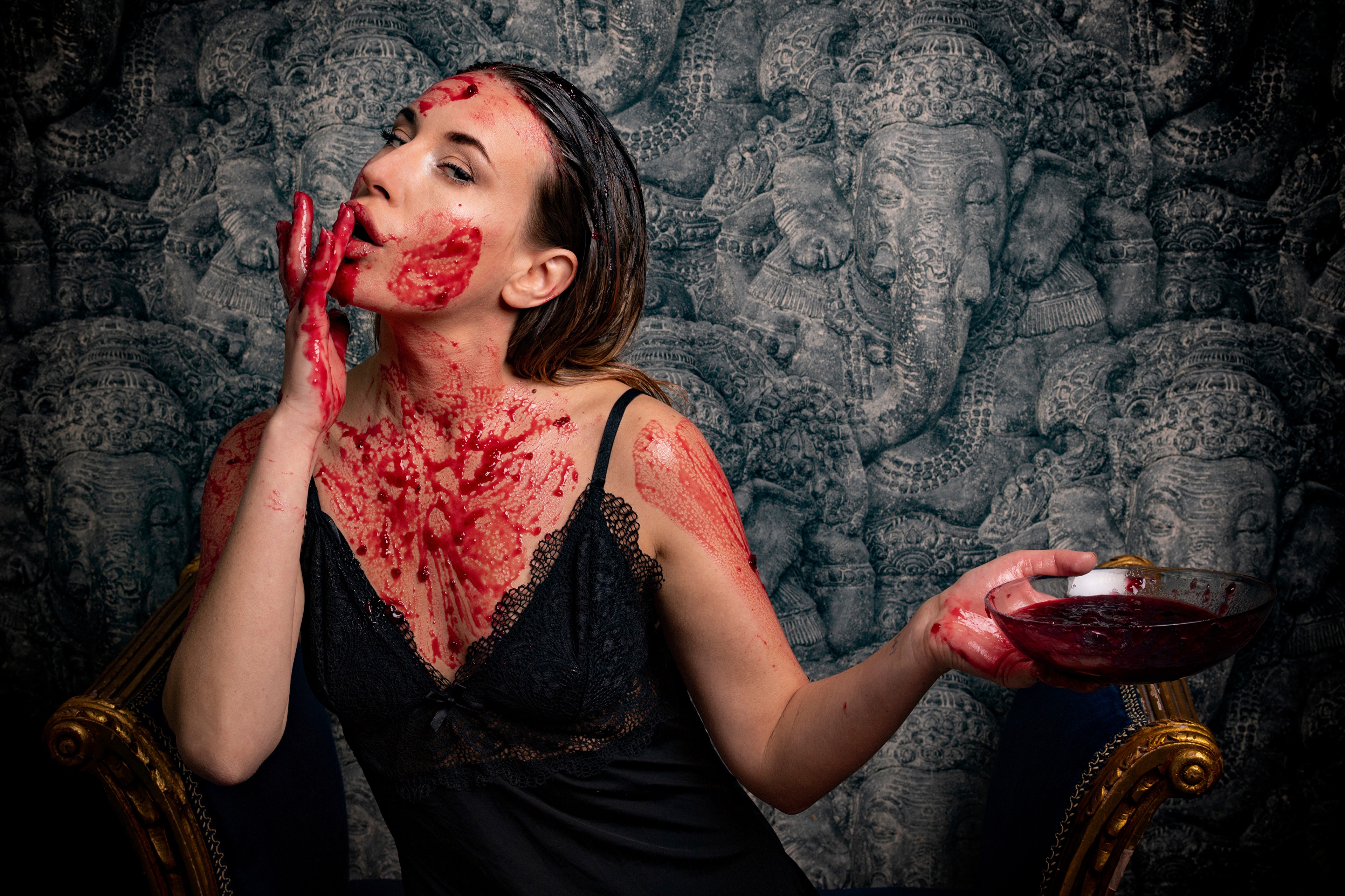 Dascha with Jam on Face and Hands HD Wallpaper