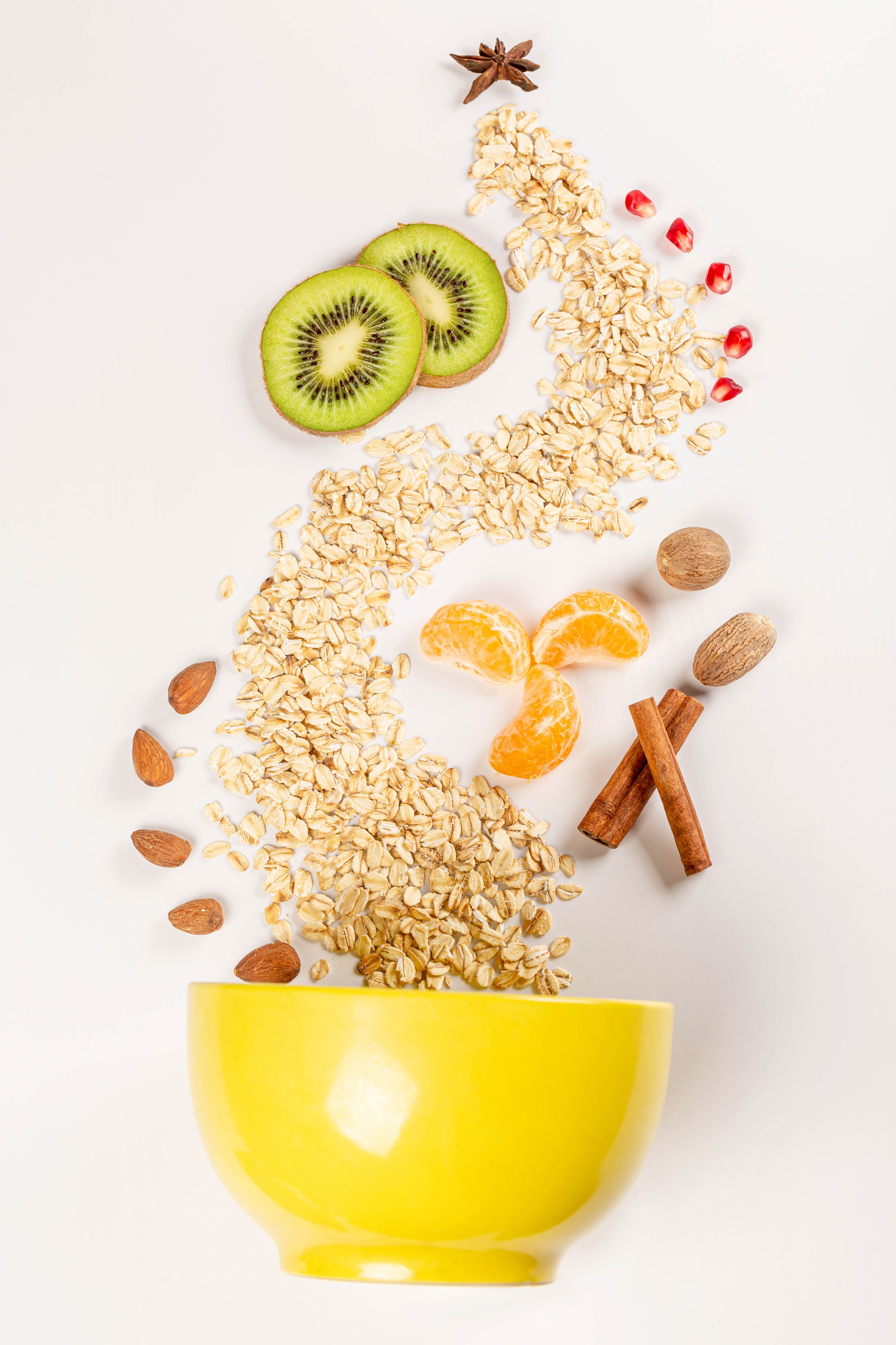 Oatmeal with Kiwi, Nuts, and Spices HD Phone Wallpaper