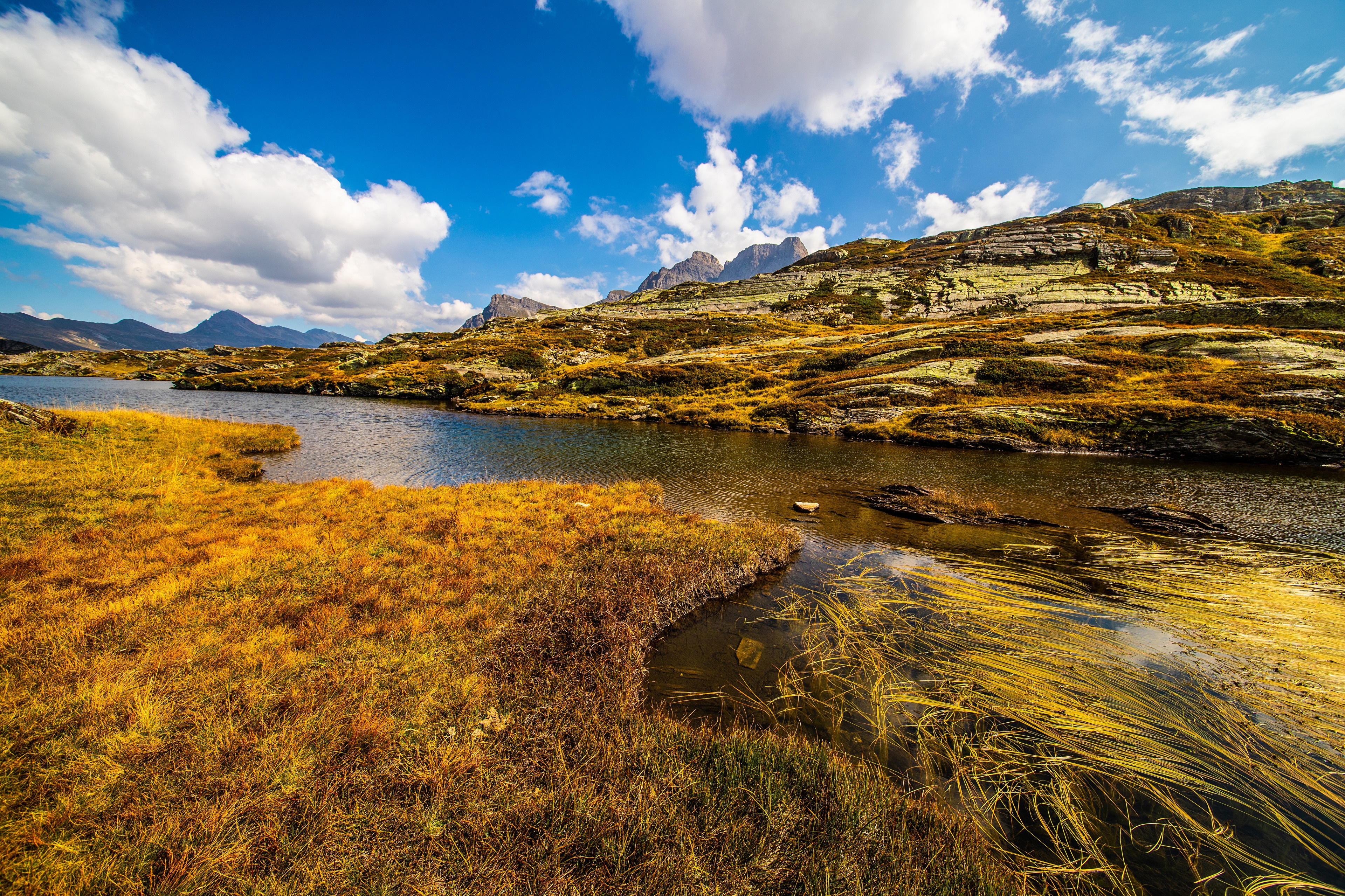 4K Switzerland Alps Mountains Lake HD Wallpaper