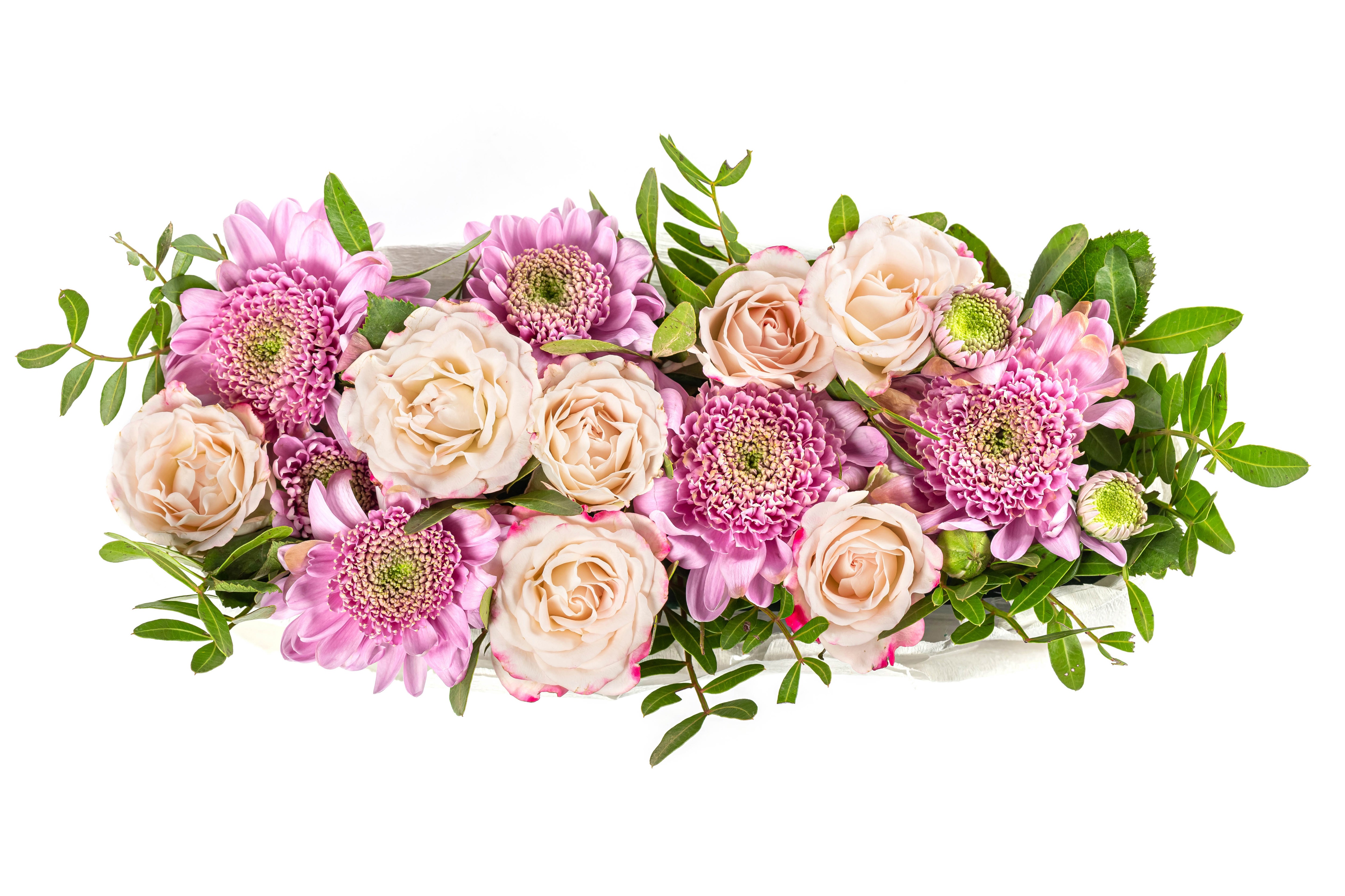 Roses and Chrysanthemums bouquet 4K HD Wallpaper