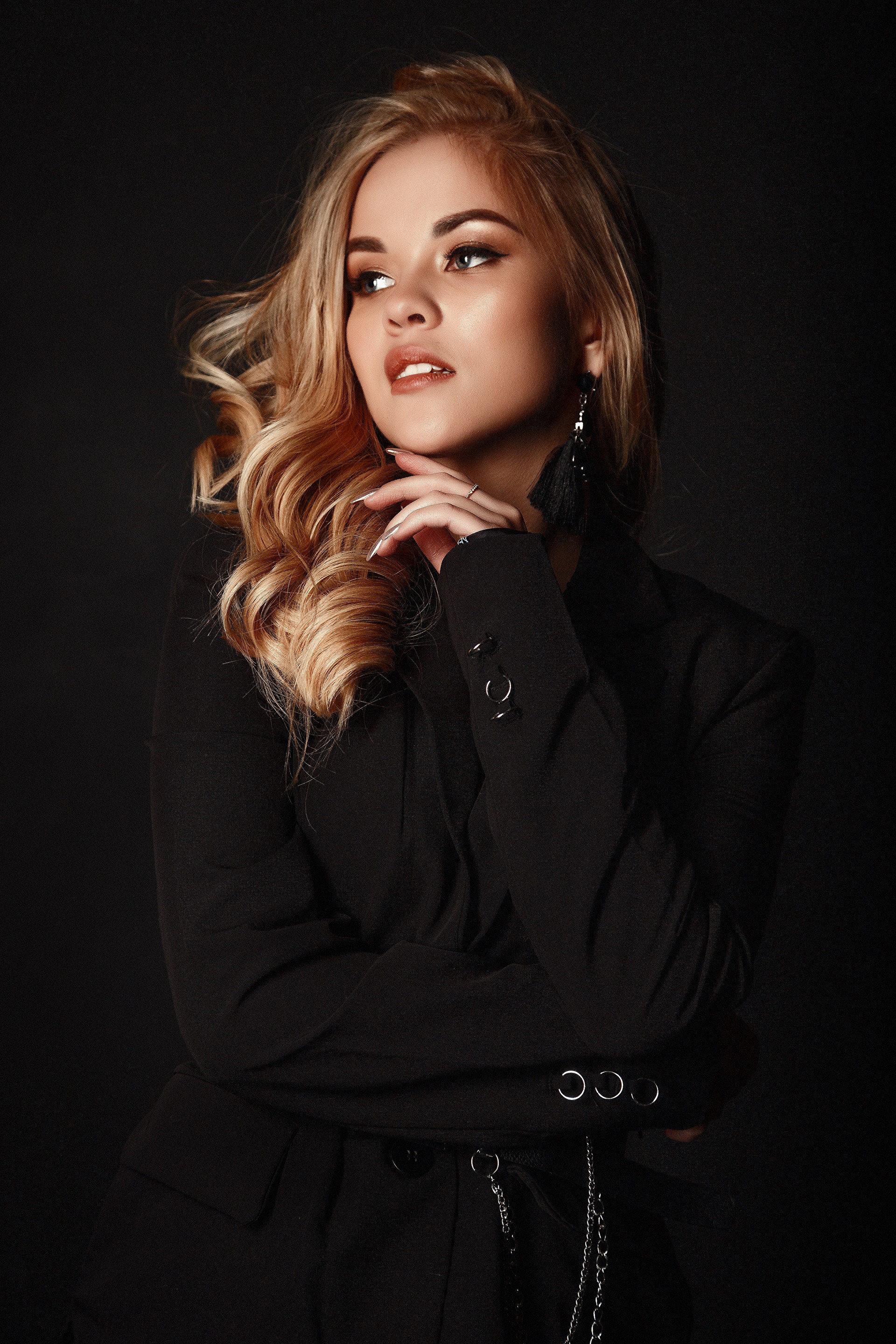 Model Julia Viacheslav Krivonos blonde girl pose HD Phone Wallpaper
