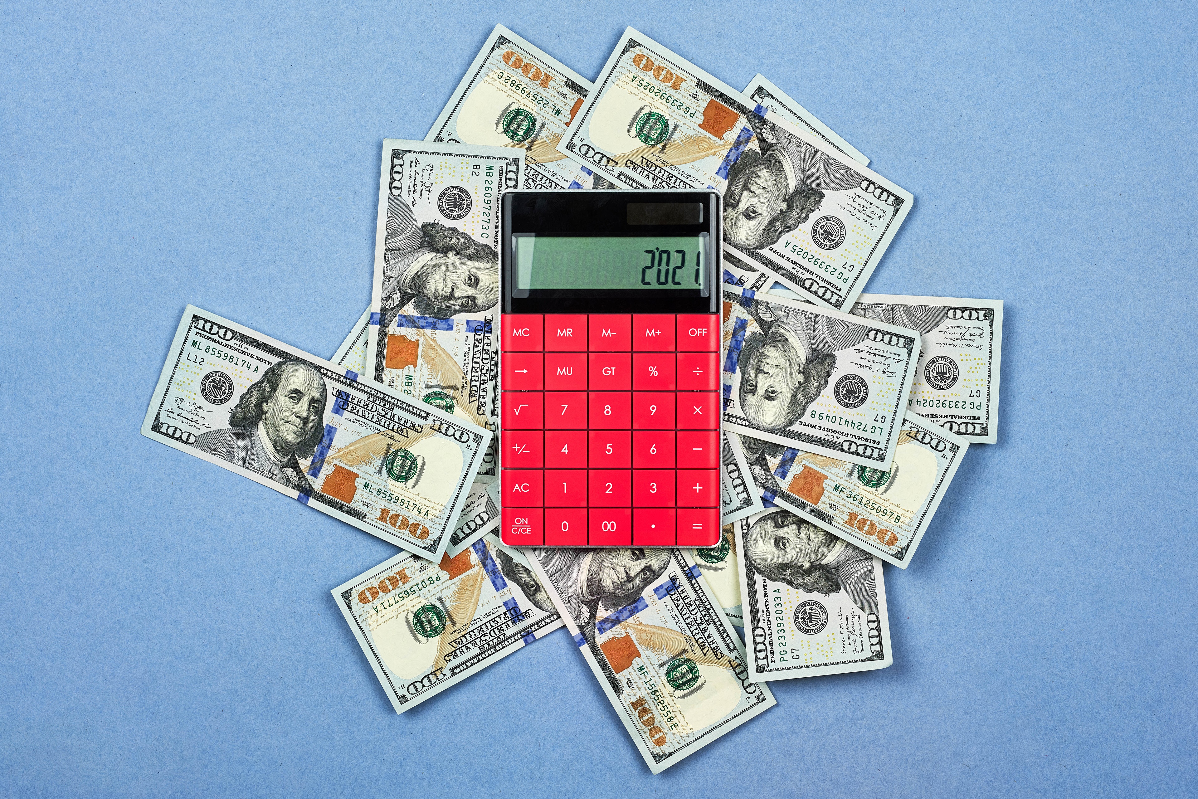 Calculator on US Dollar Banknotes HD Wallpaper