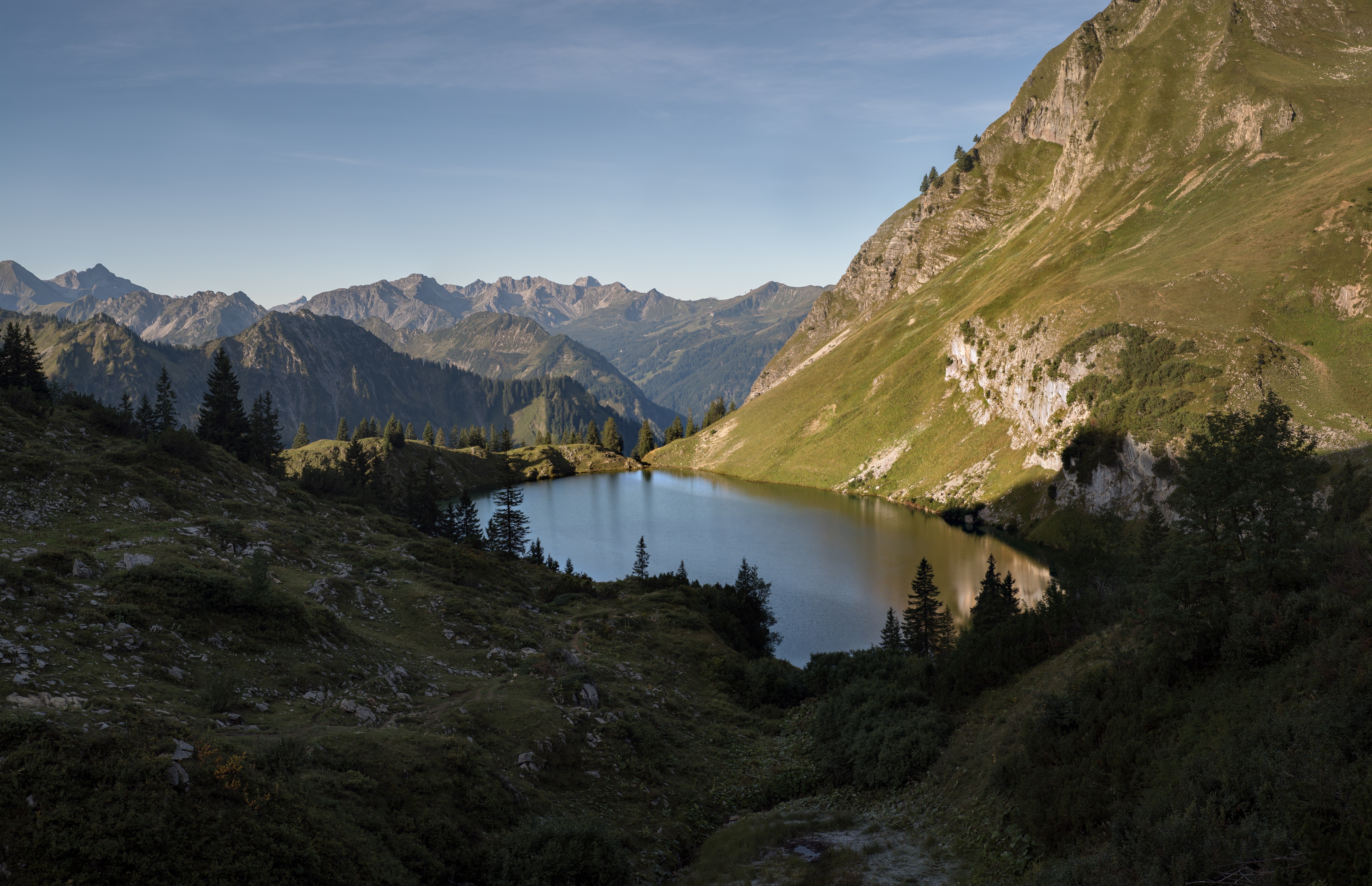 Lake and mountains in Germany HD Wallpaper