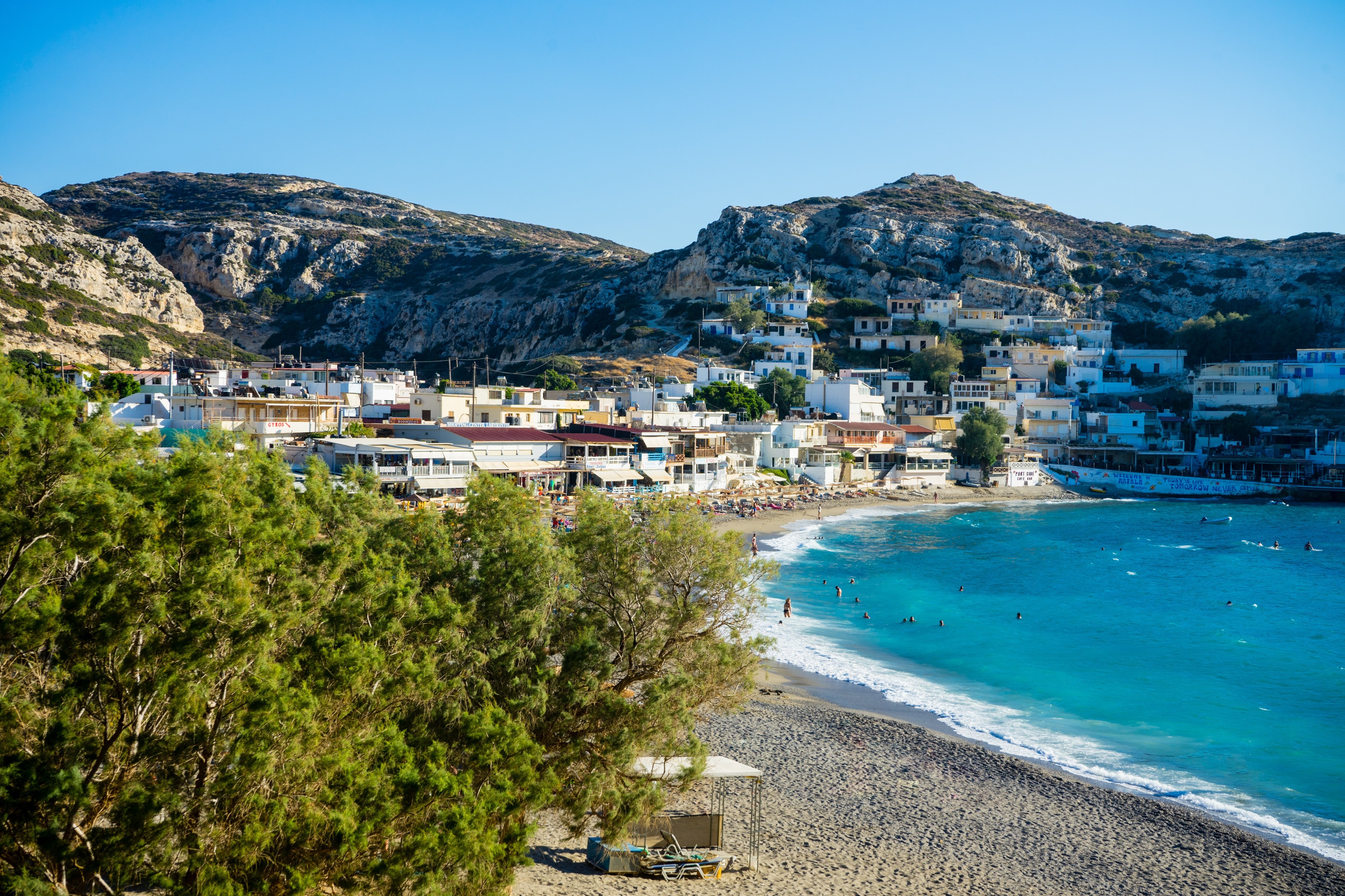 Crete Greece Island Beach Hill HD Wallpaper