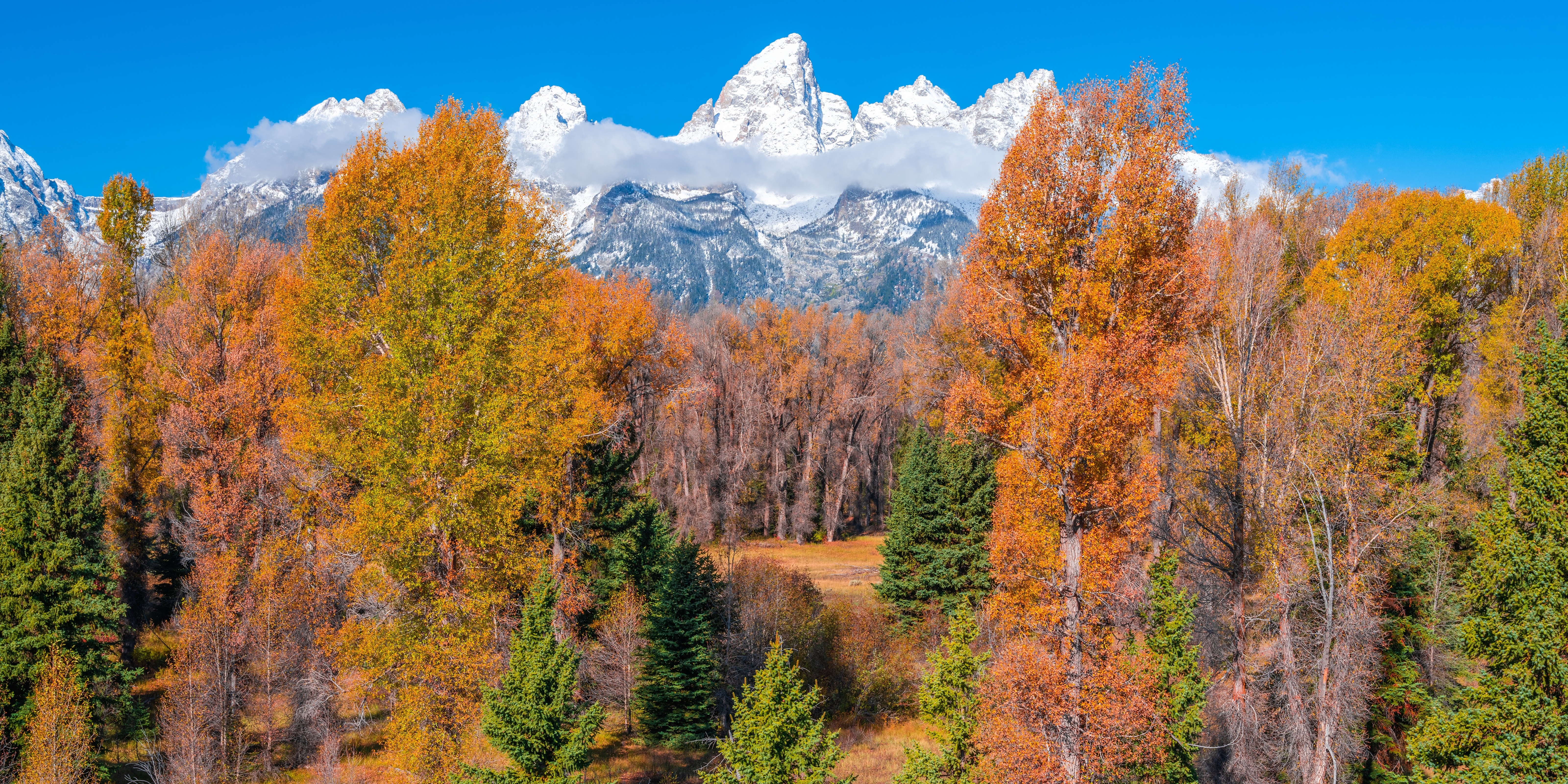 Grand Teton National Park Autumn Mountains HD Wallpaper