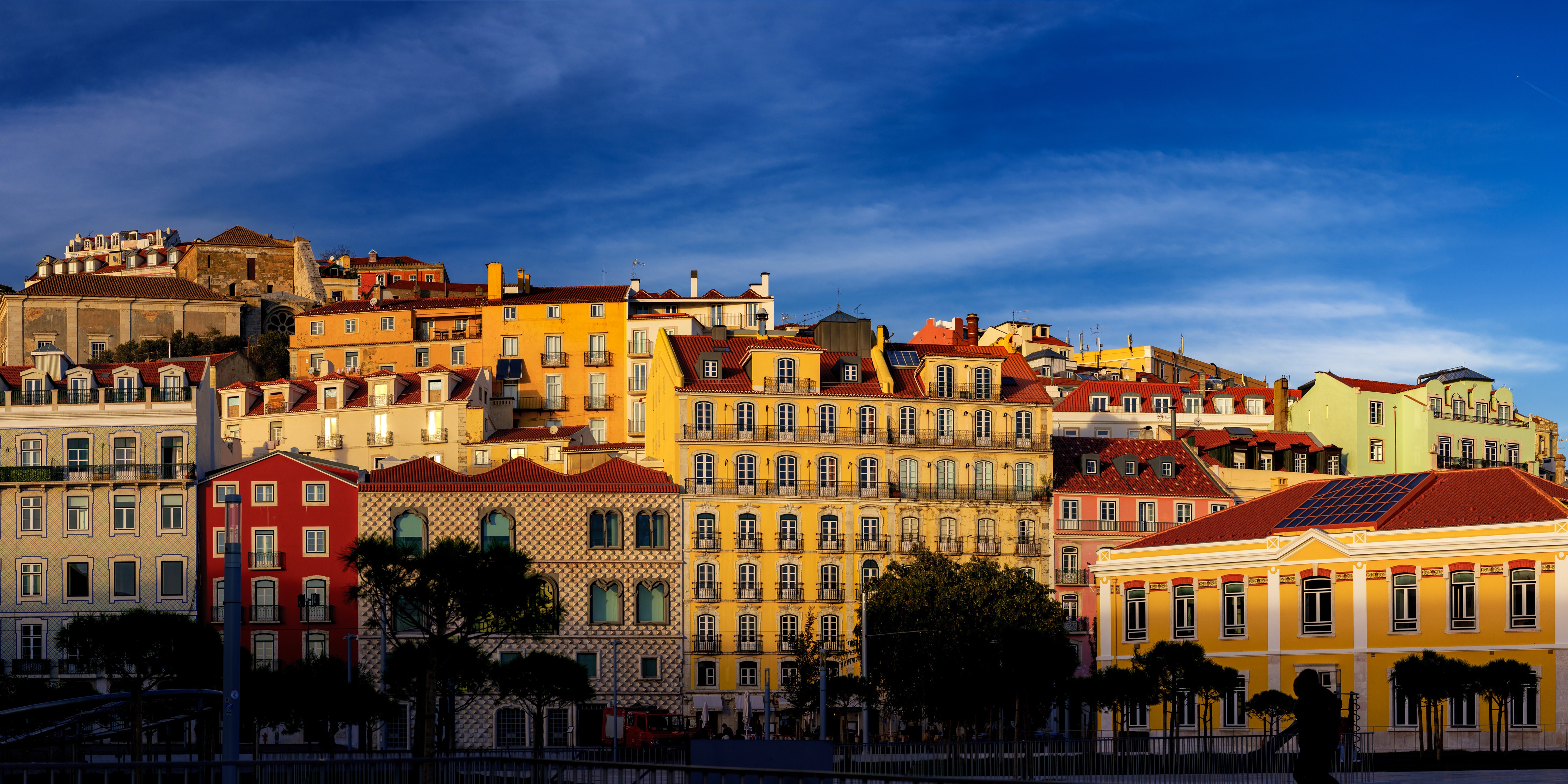 Lisbon, Portugal cityscape with colorful buildings HD Wallpaper