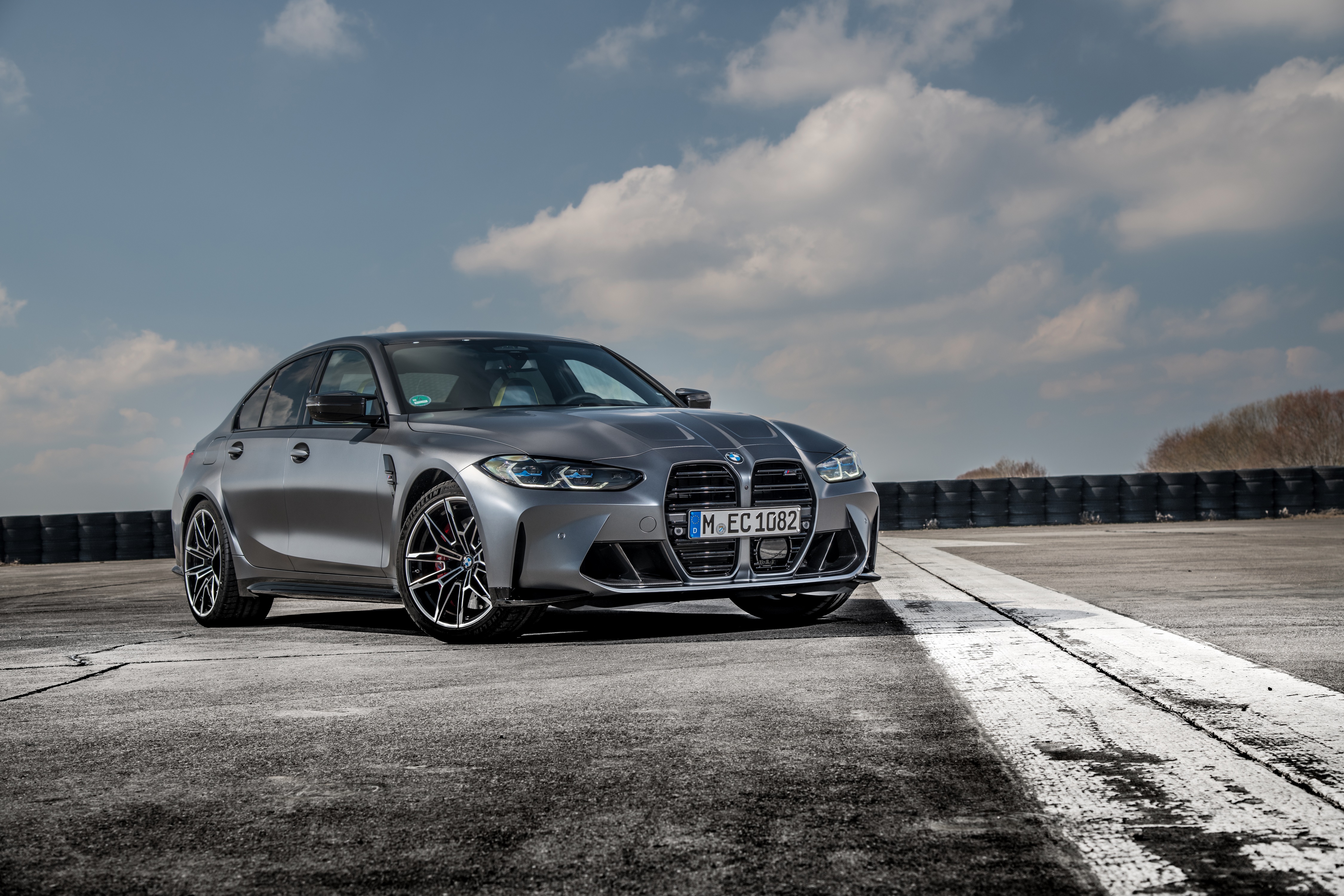 BMW M3 Competition xDrive (G80) 2021 Grey Metallic HD Wallpaper