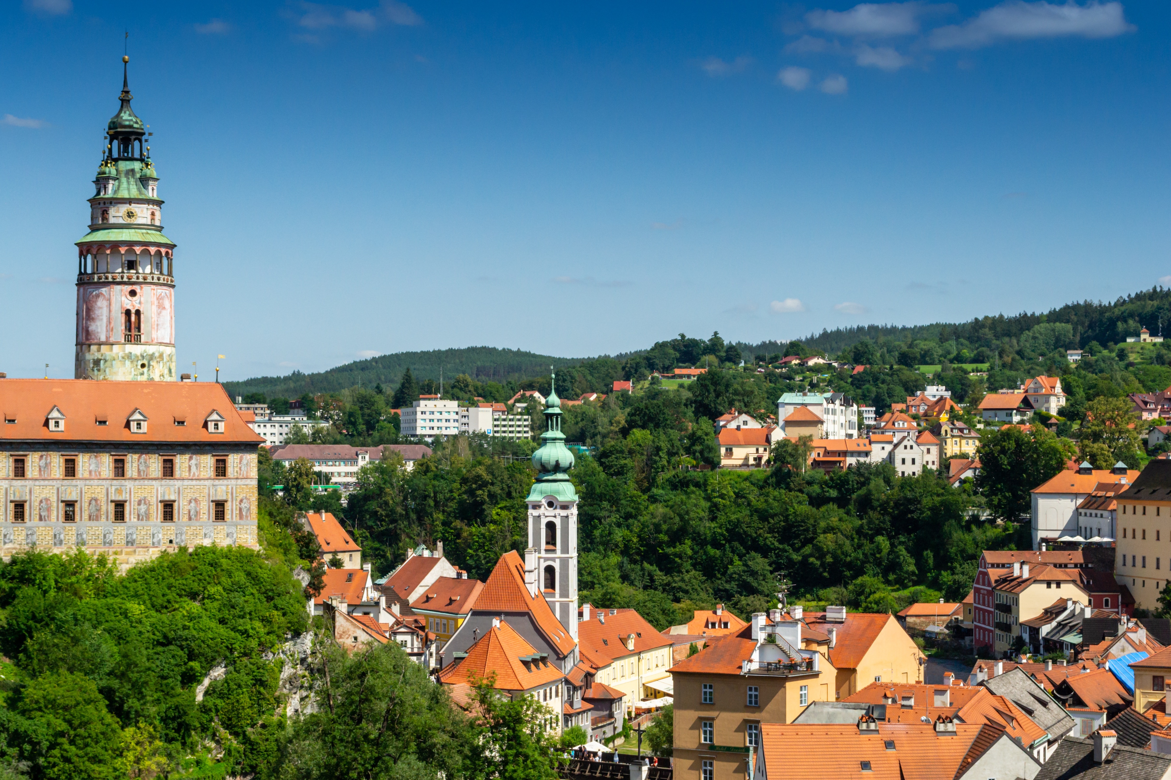 Cesky Krumlov Czech Republic Houses and Tower HD Wallpaper