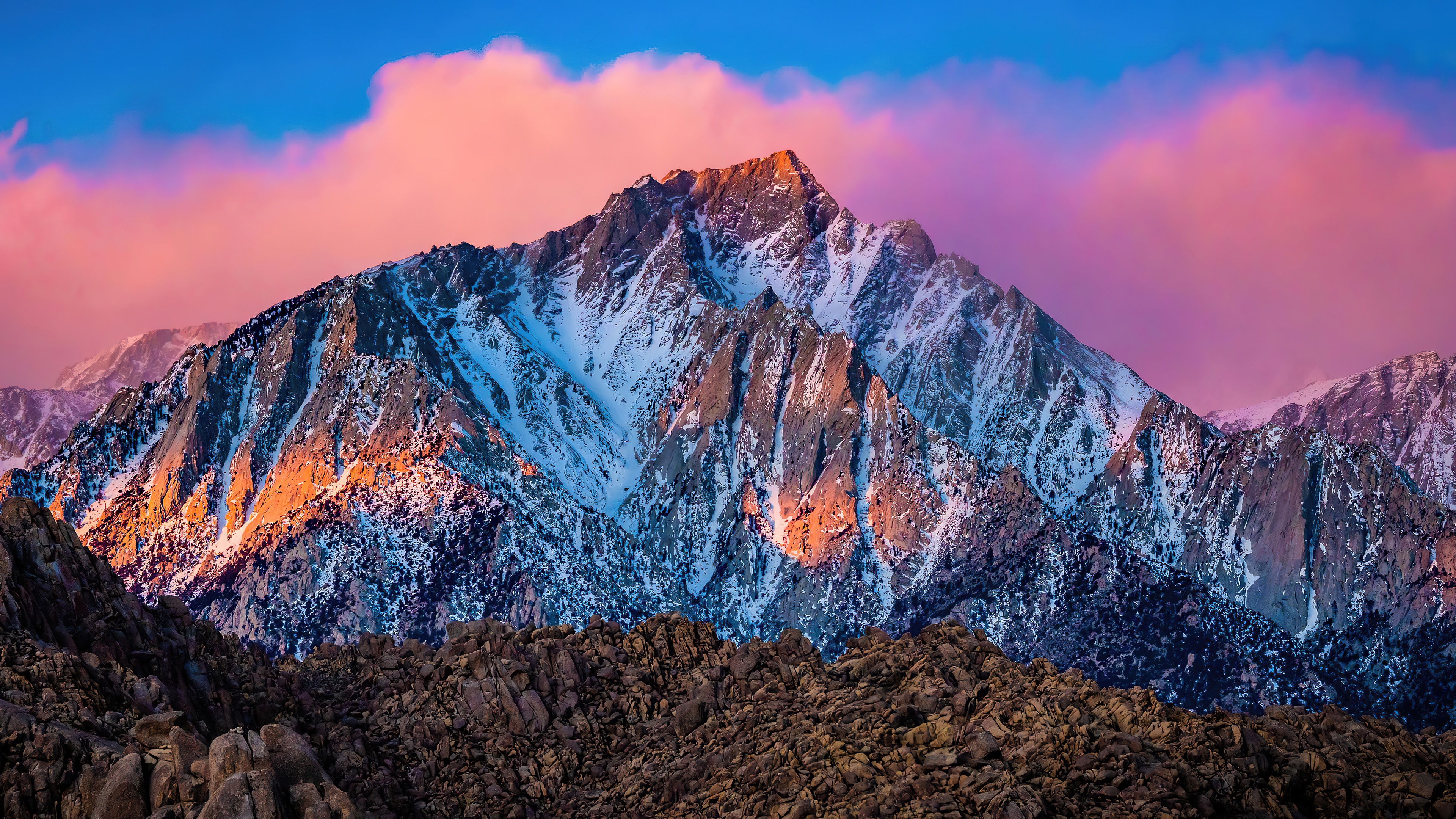 Lone Pine Peak, California, USA 4K HD Wallpaper