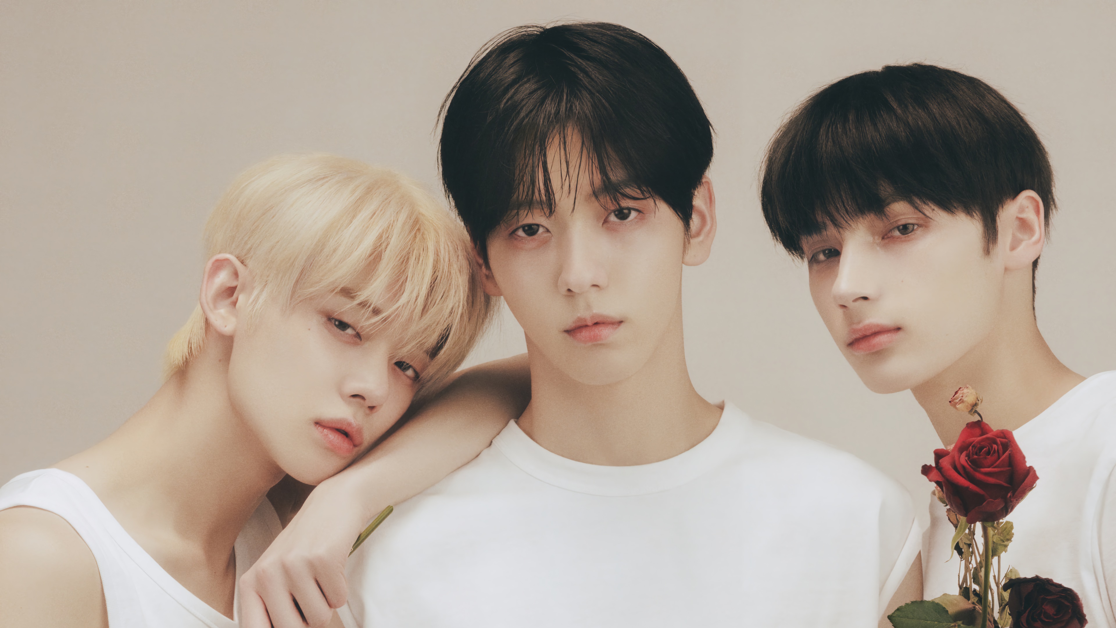 TXT members Soobin, Yeonjun, and Huening Kai HD Wallpaper