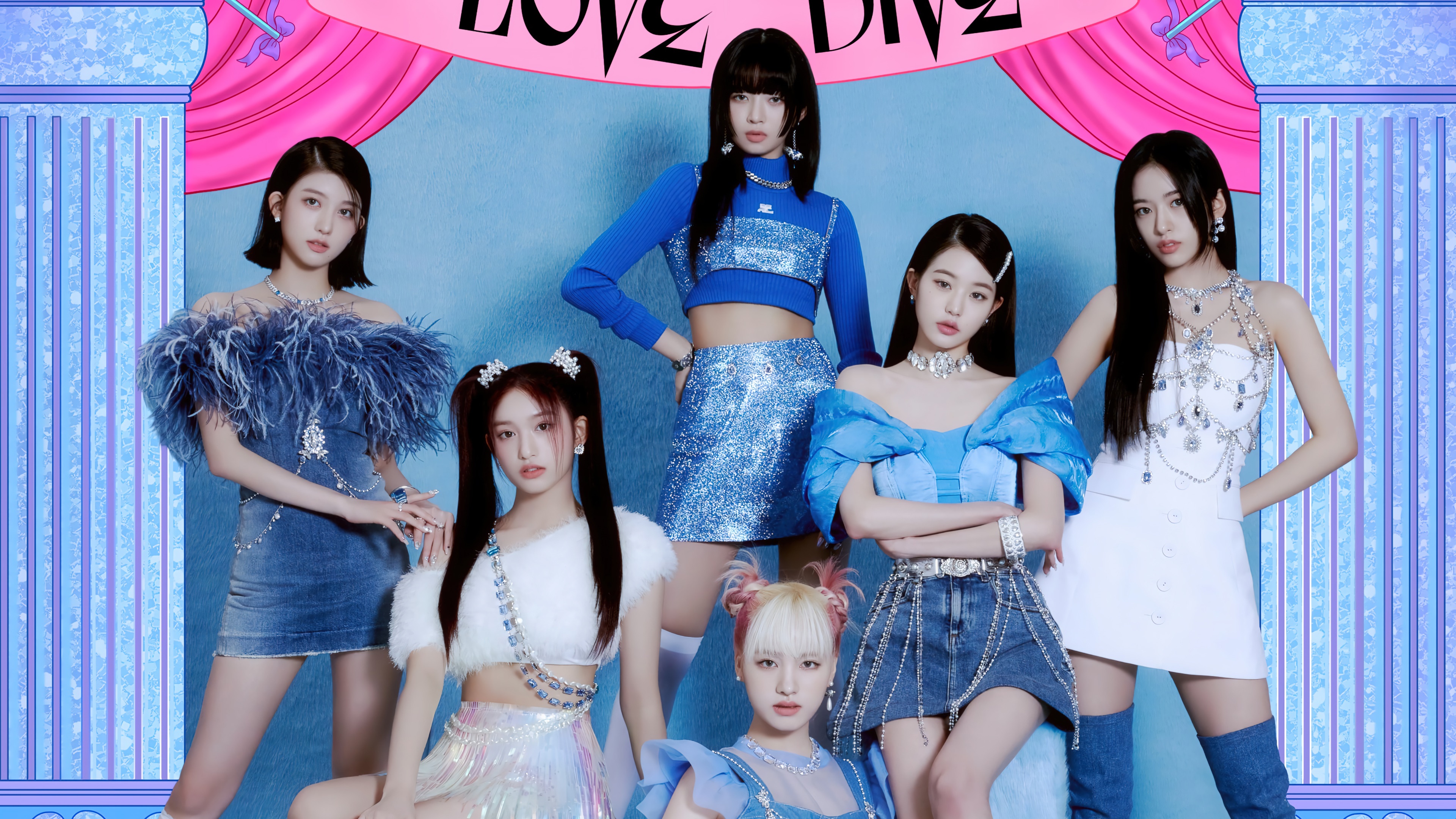 IVE members from Love Dive in 4K HD Wallpaper