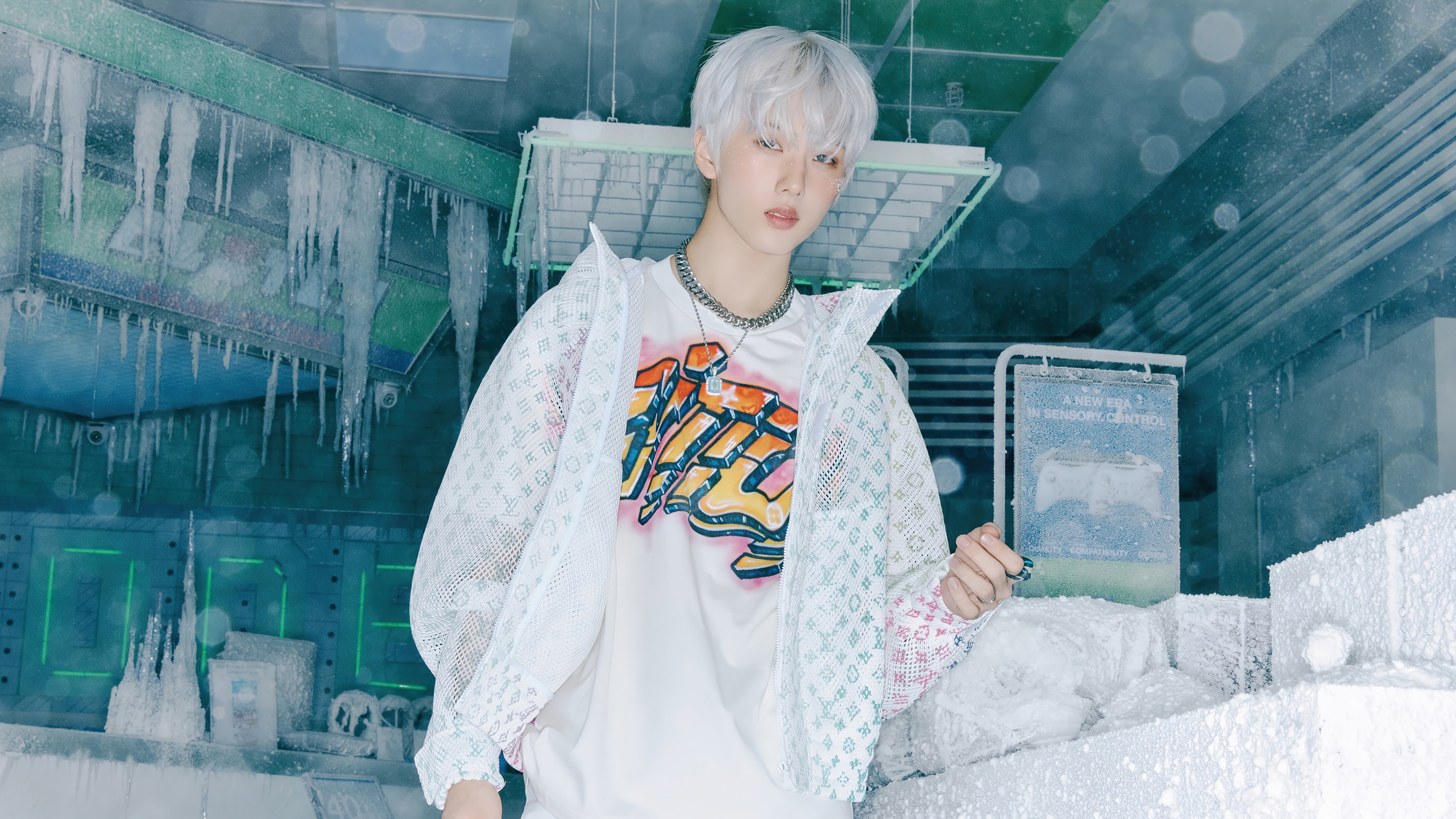 Jisung from NCT Dream in Glitch Mode 4K HD Wallpaper