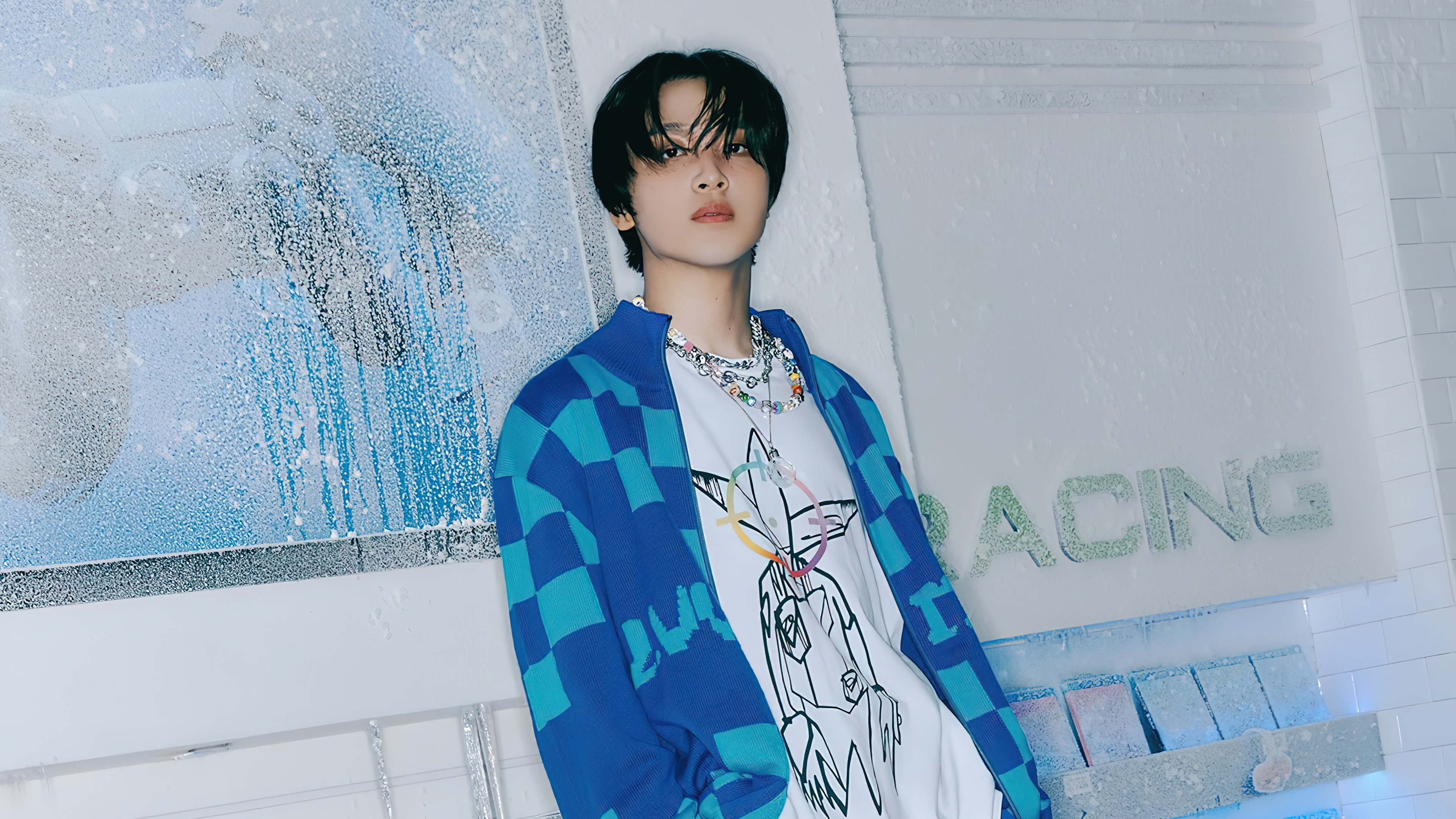 Haechan from NCT Dream in Glitch Mode 4K HD Wallpaper
